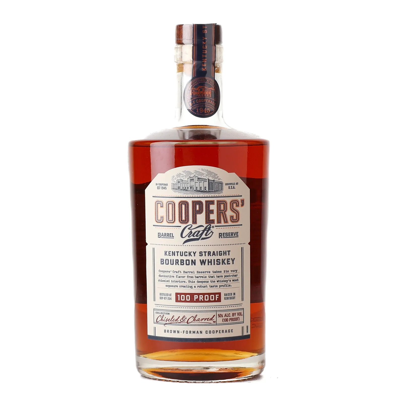 Coopers' Craft Barrel Reserve, Charred American White Oak & Chiseled Cask, 50% whisky bottle