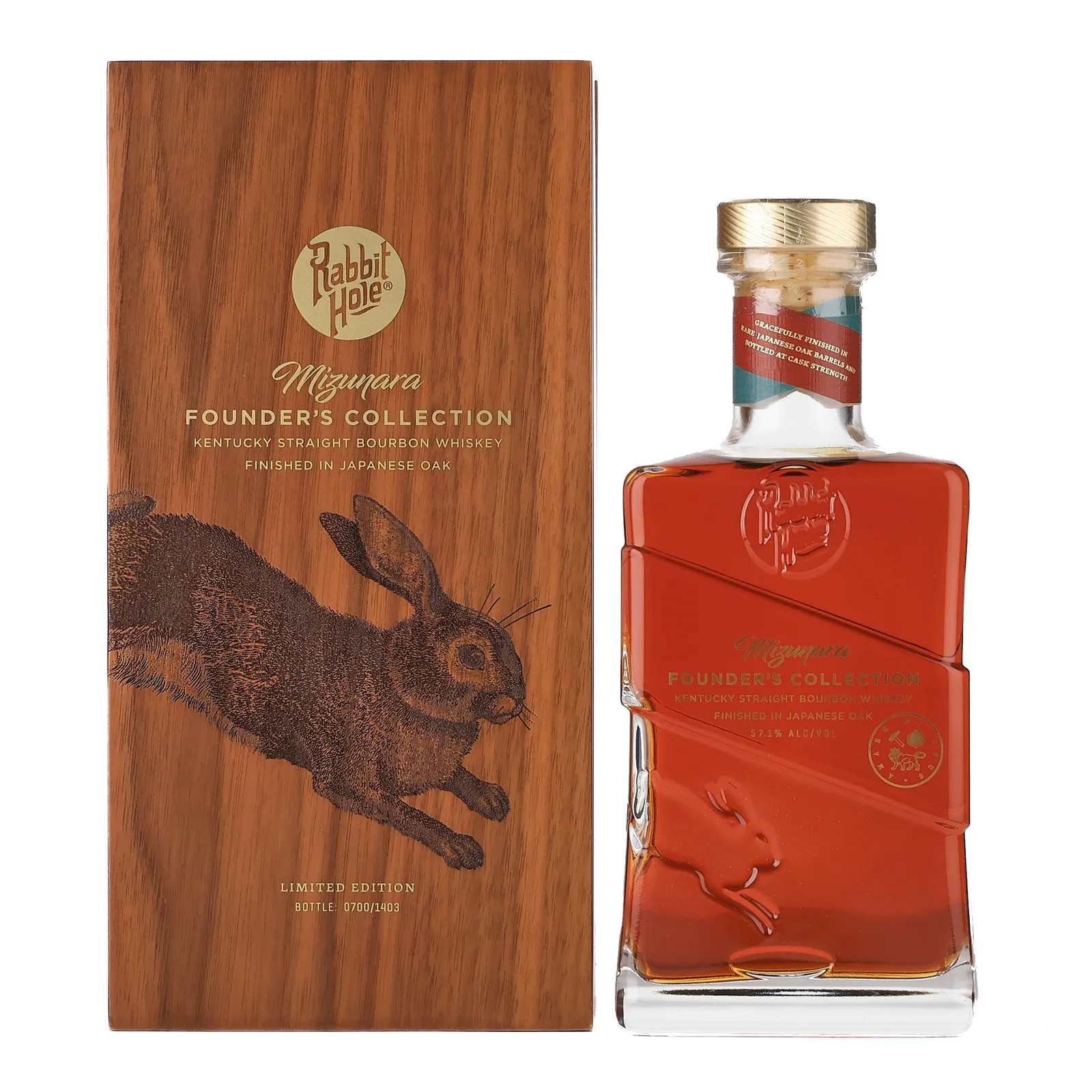 Rabbit Hole Founder's Collection Mizunara 15 Year Old, Mizunara Cask, 2021, 57.1% whisky bottle
