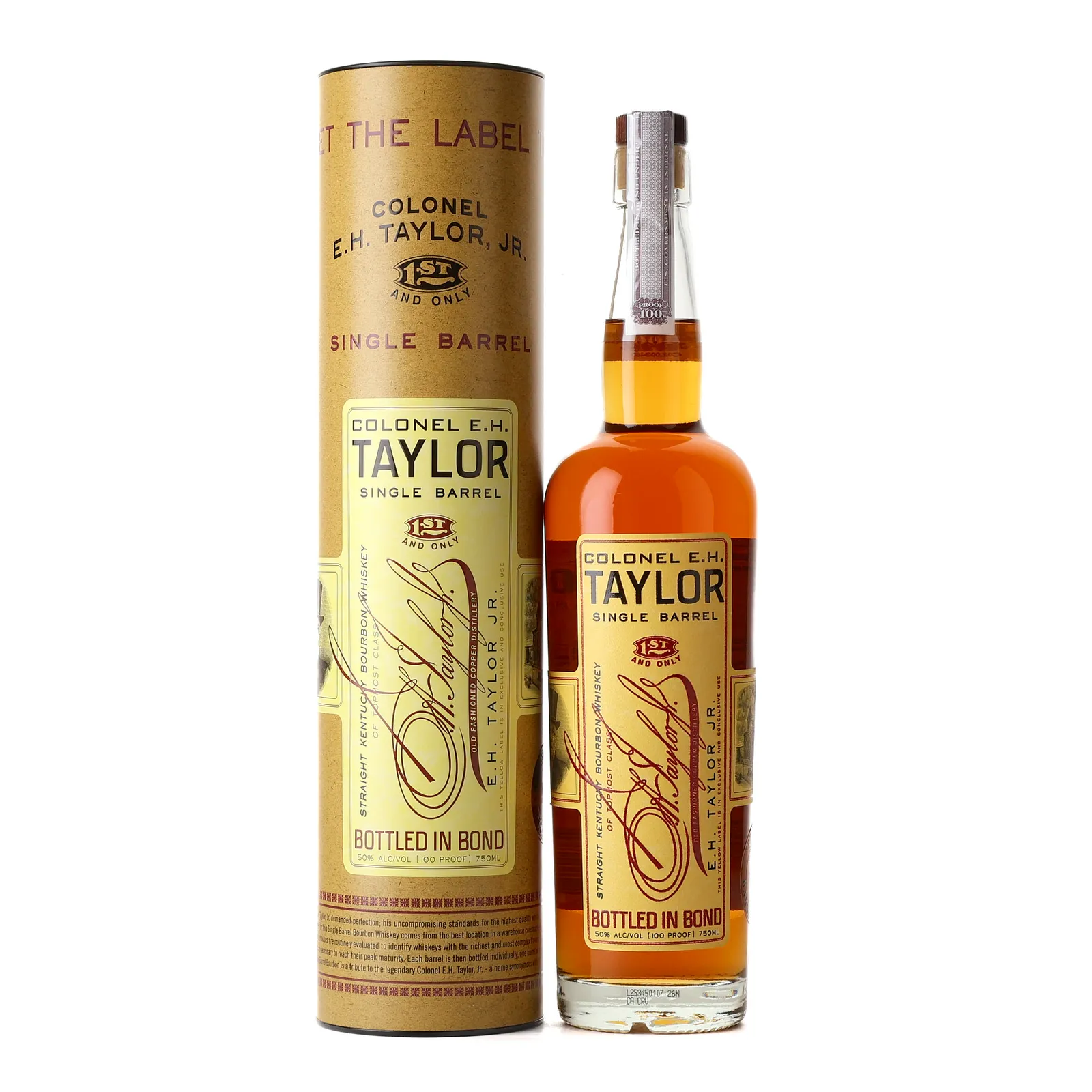 Colonel E.H. Taylor, Jr. Single Barrel Texas Private Barrel Selection, New Charred Oak Cask, Cask #077, 2025, 50% whisky bottle