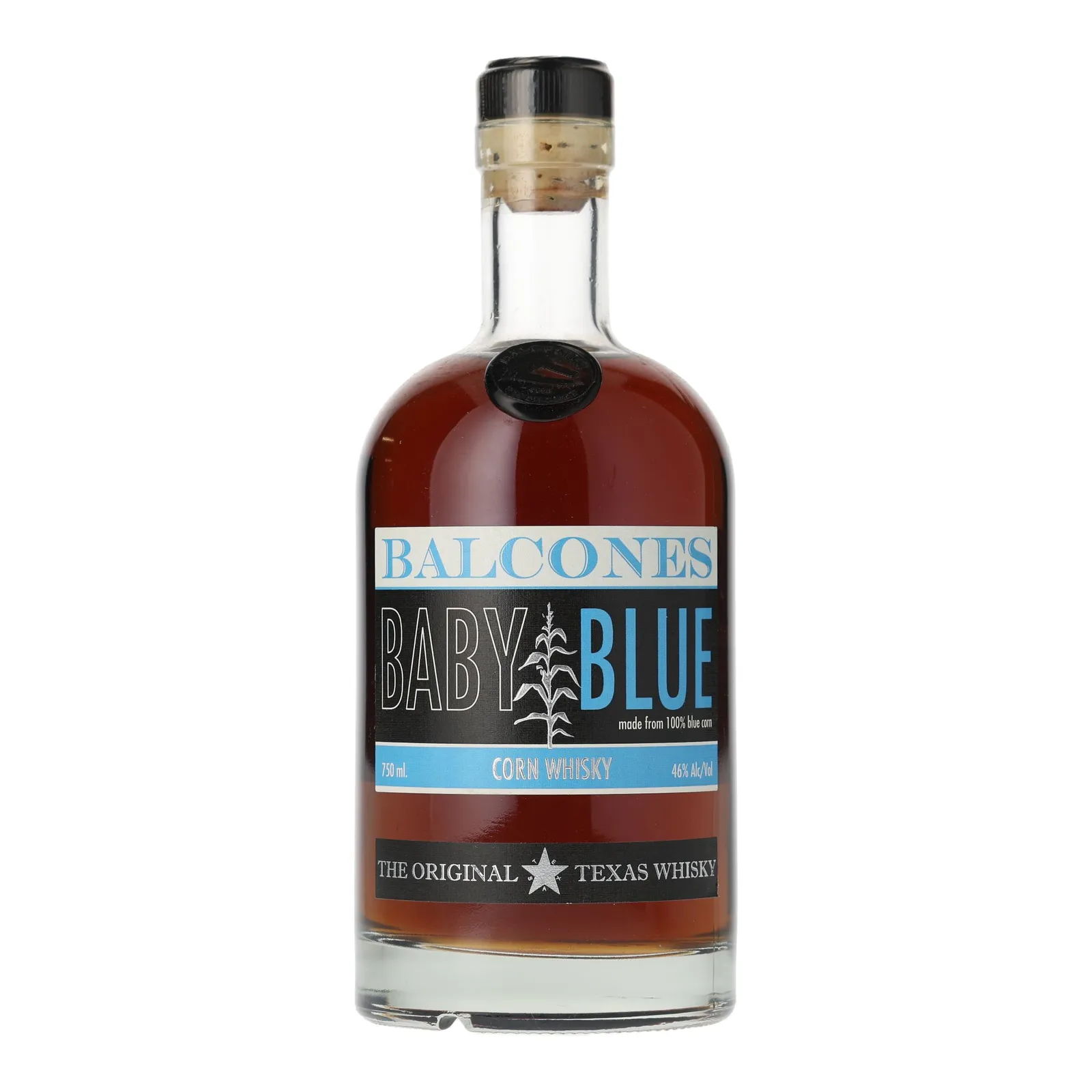 Balcones Baby Blue Corn Whisky, Batch No. BB14-9, 2014, 46% whisky bottle