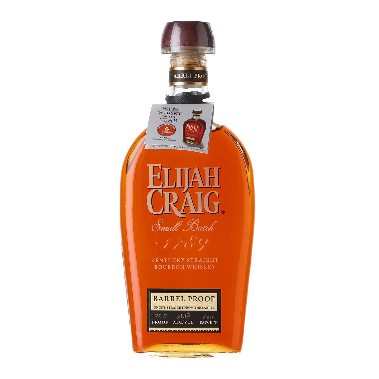Elijah Craig Barrel Proof 12 Year Old, Batch No. B519, 2019, 61.1% whisky bottle