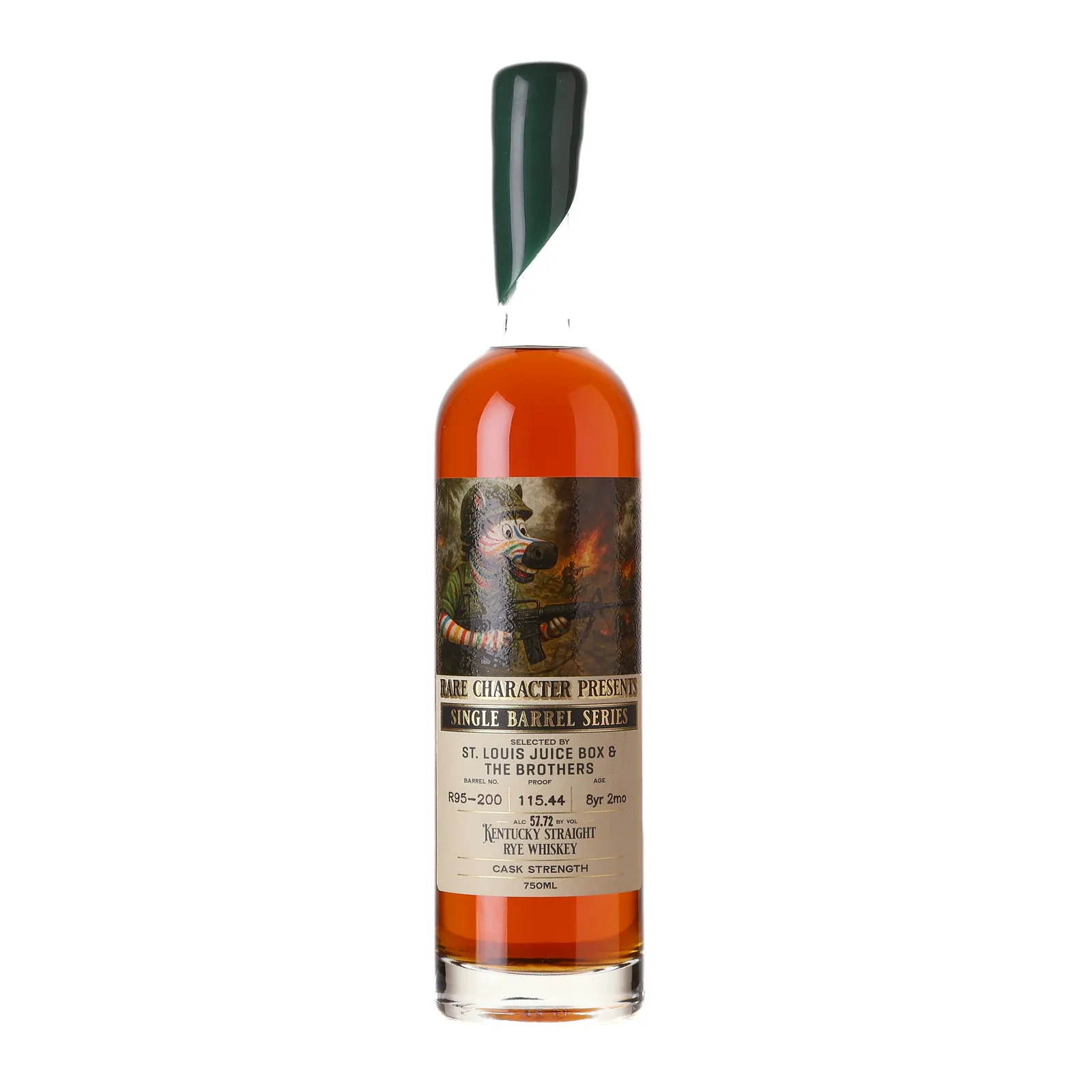 Rare Character Single Barrel Series R95 Rye 'St Louis Juicebox' Private Barrel Selection 8 Year Old, Cask #R95-200, 2018, Rare Character Whiskey Co., 57.7% whisky bottle