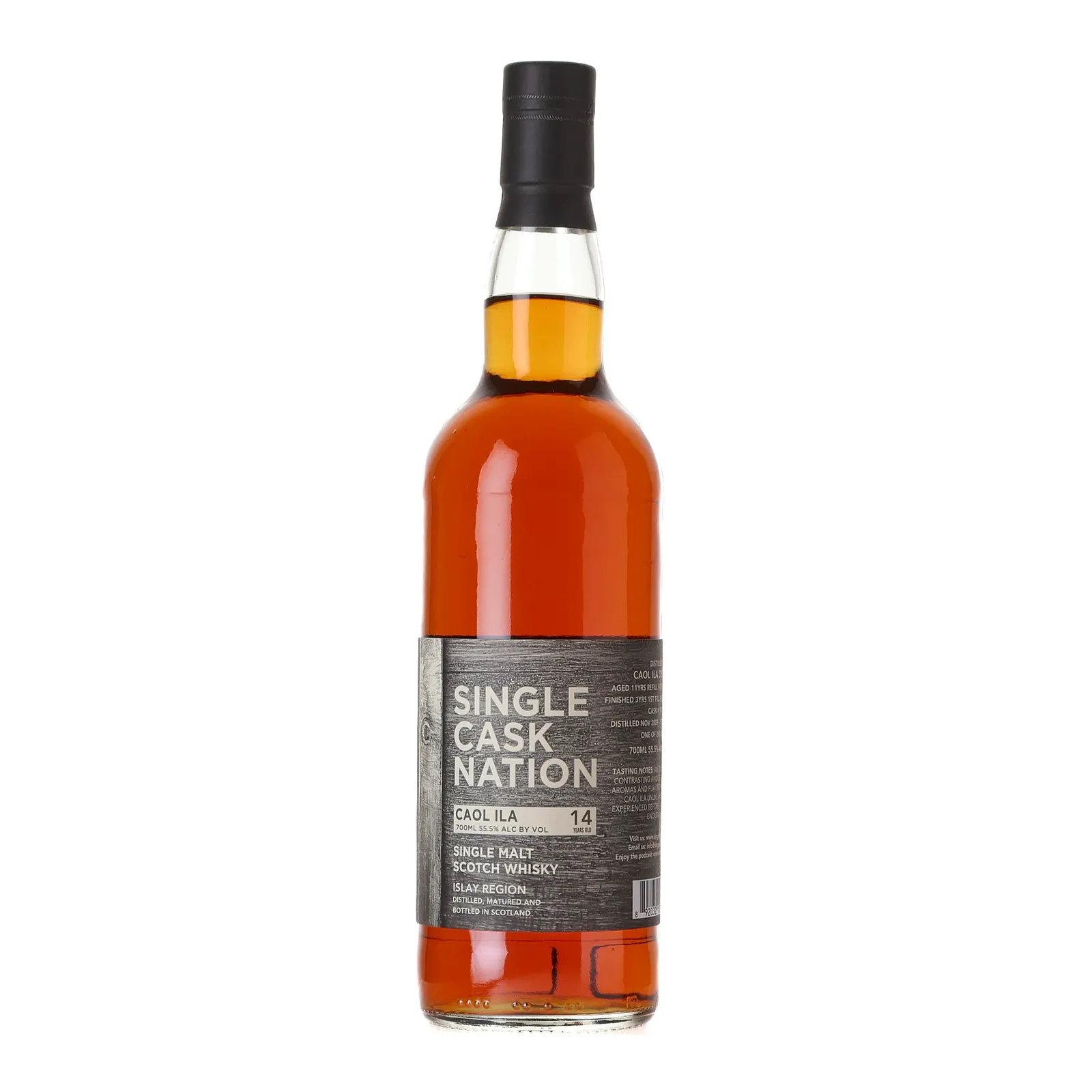 Caol Ila 14 Year Old, Bourbon & Sherry Cask, Cask #191834, Single Cask Nation, 55.5% whisky bottle