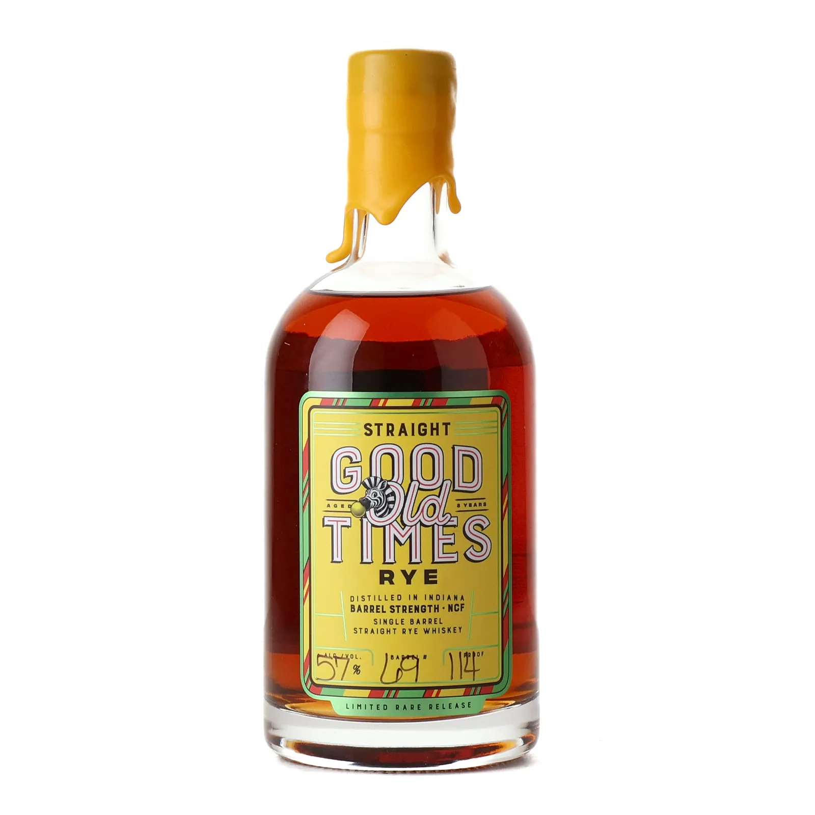Good Old Times Straight Rye Juicy 8 Year Old, Cask #69, Coxs Creek Distilling Co., 57% whisky bottle
