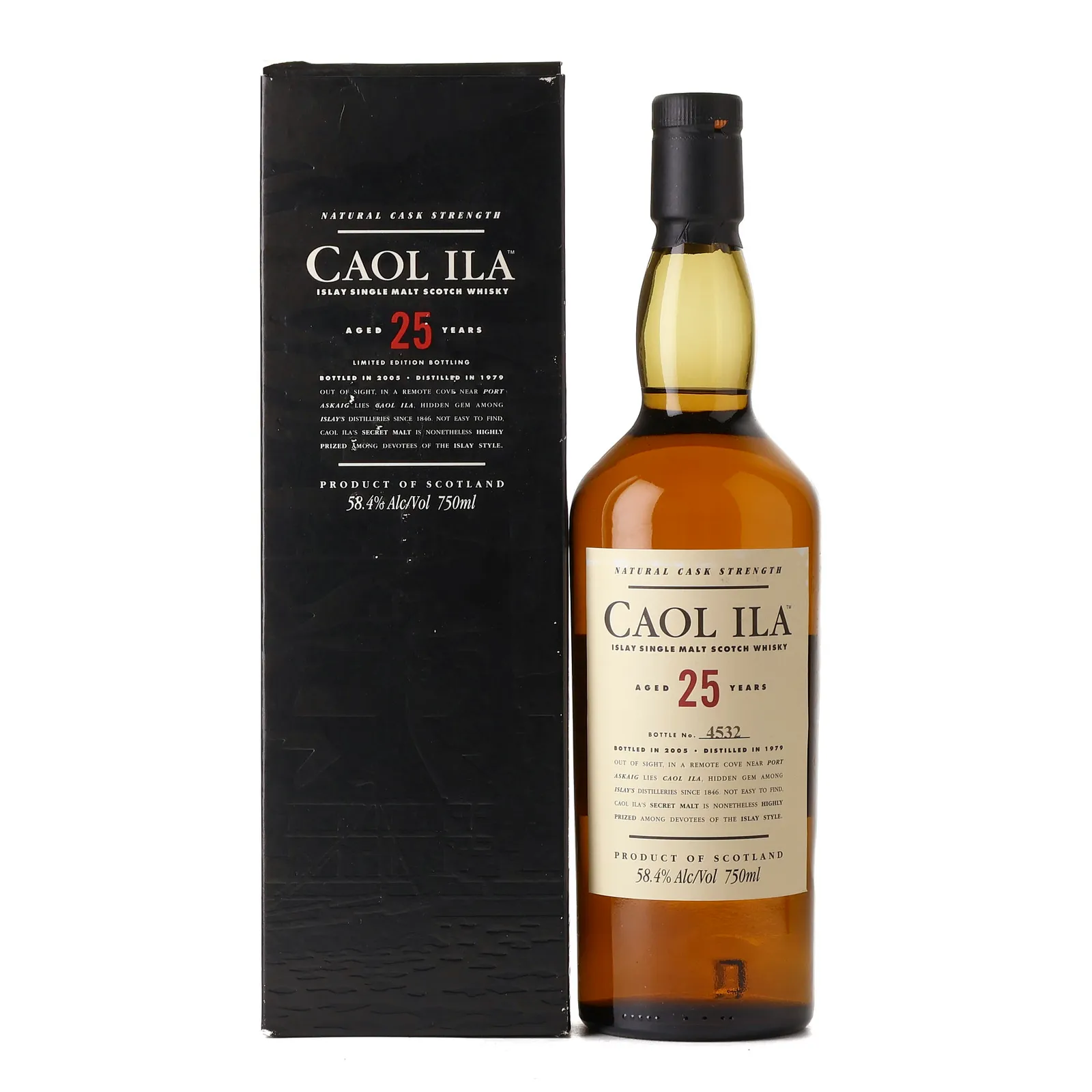Caol Ila Natural Cask Strength 25 Year Old, 2005, 58.4% whisky bottle