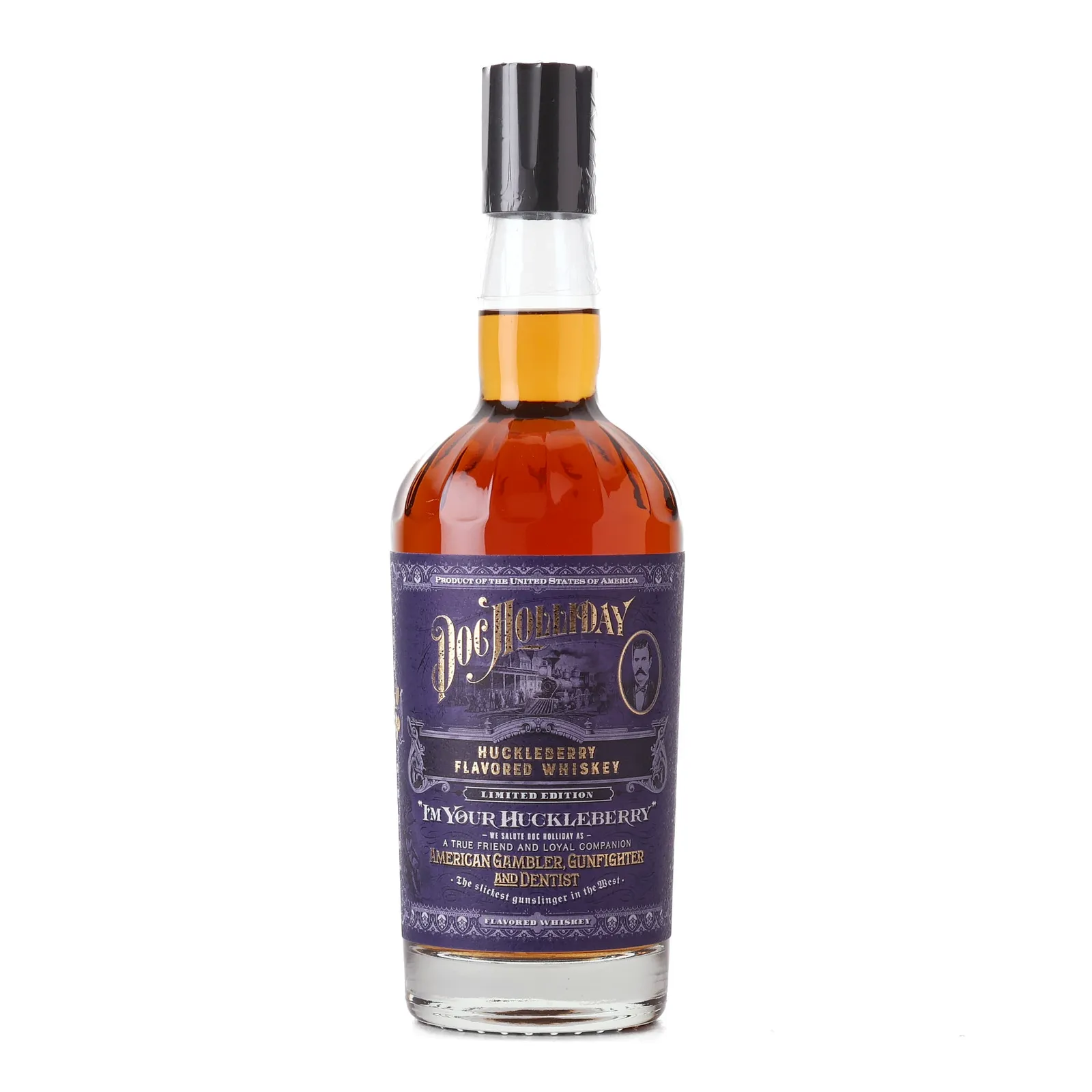 Doc Holliday I'm Your Huckleberry Flavored Whiskey, 35% whisky bottle