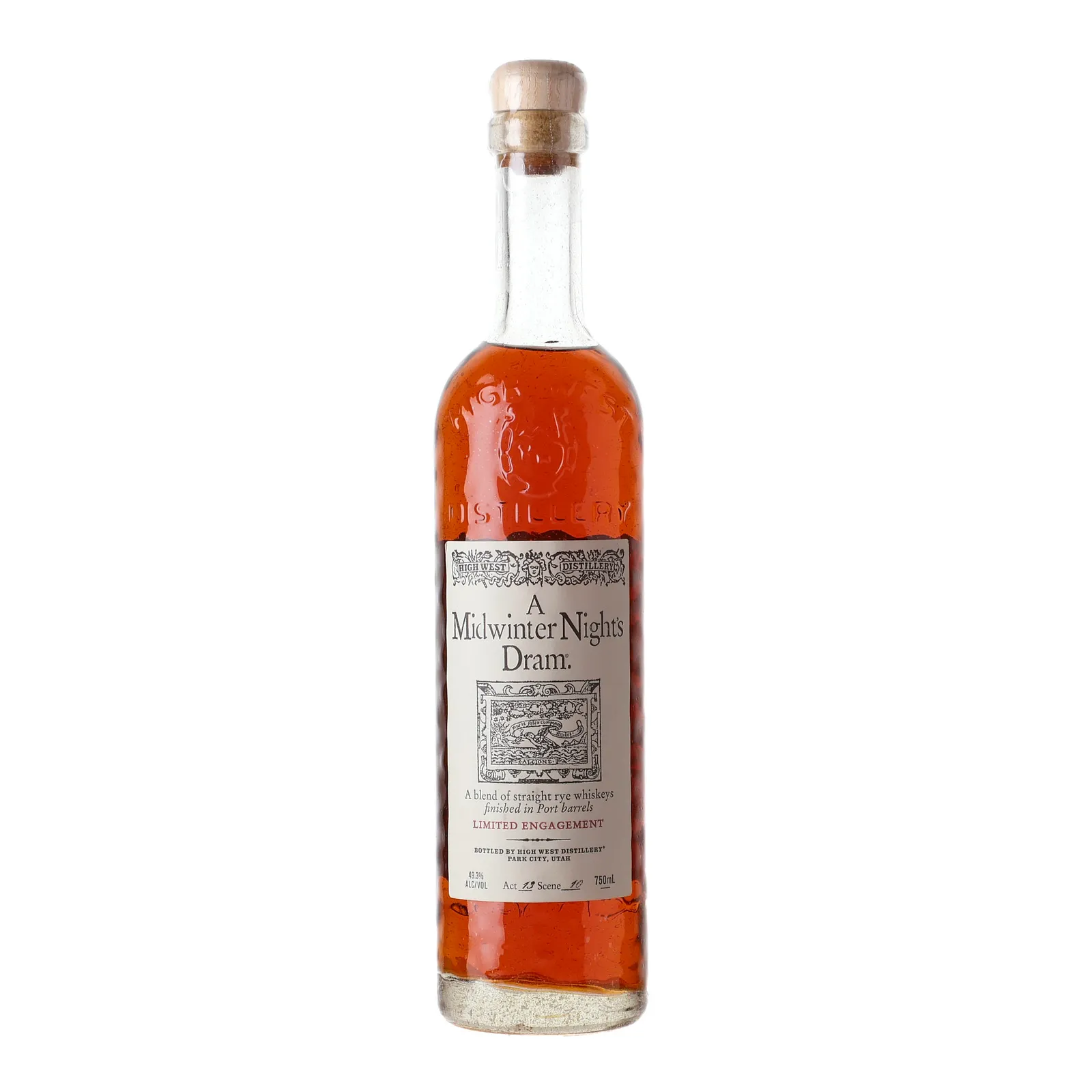 High West A Midwinter Night's Dram, Port Cask, Act 11 Scene 10, 2023, 49.3% whisky bottle
