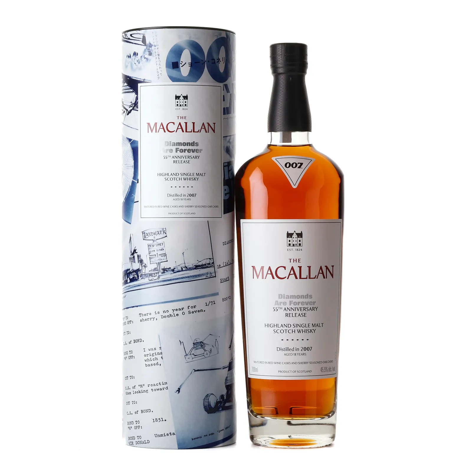 Macallan Diamonds Are Forever 55th Anniversary 18 Year Old, Sherry & Red Wine Cask, 2026, 45.5% whisky bottle