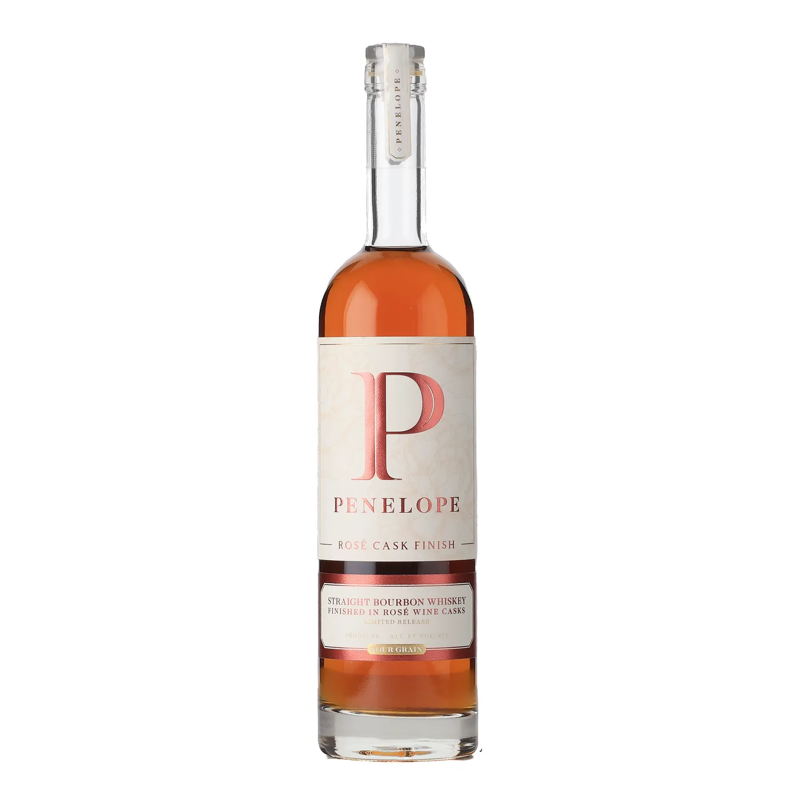 Penelope Four Grain Rosé Cask Finish, Rosé Wine Cask, Batch No. 01, 47% whisky bottle