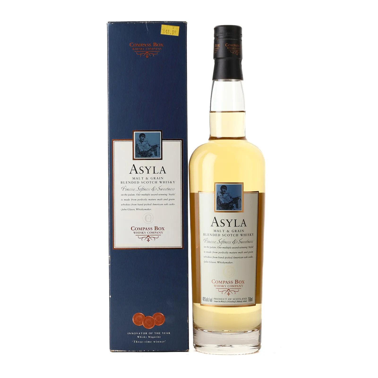 Compass Box Asyla, American Oak Cask, 40% whisky bottle