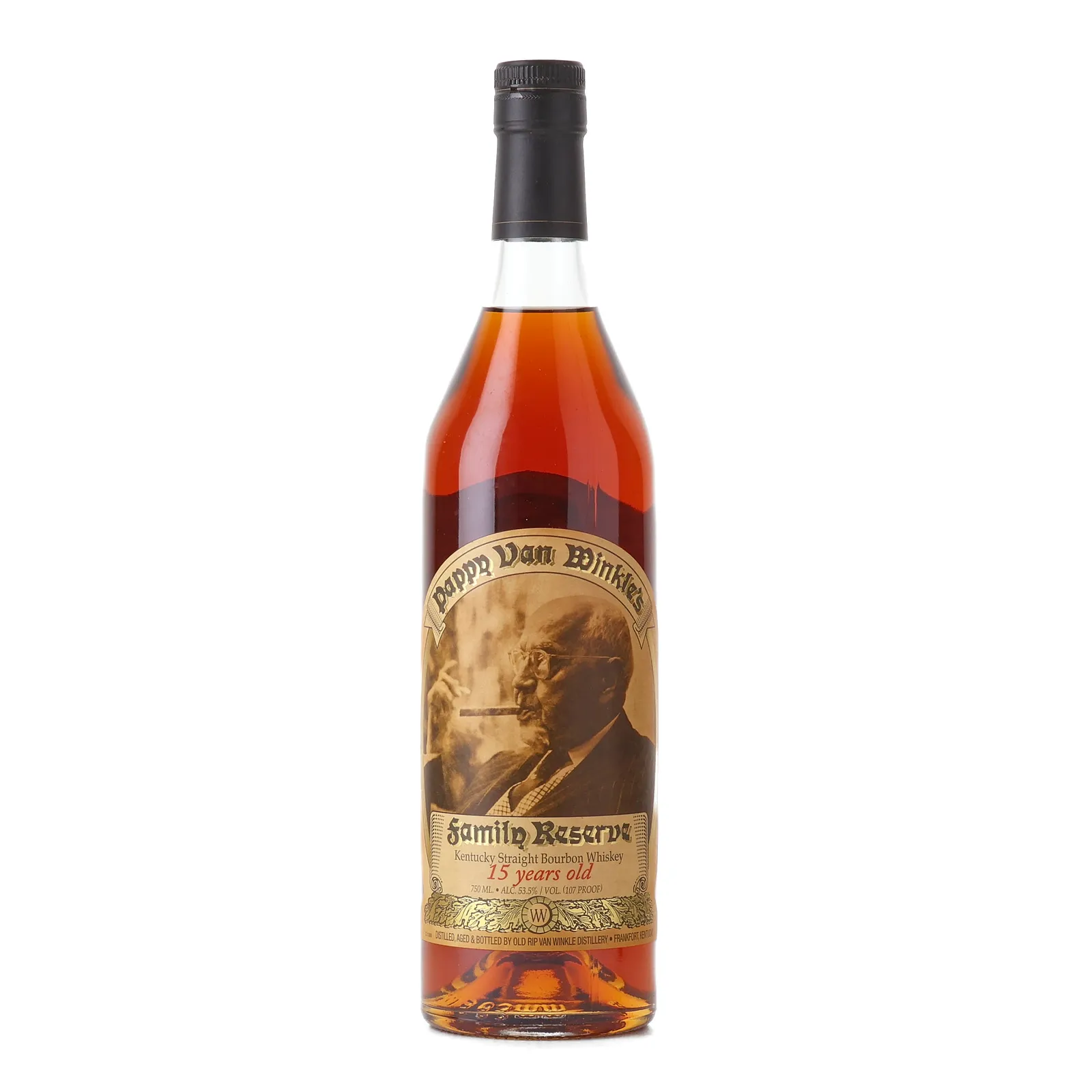 Pappy Van Winkle Family Reserve 15 Year Old, Charred Oak Cask, 2018, 53.5% whisky bottle