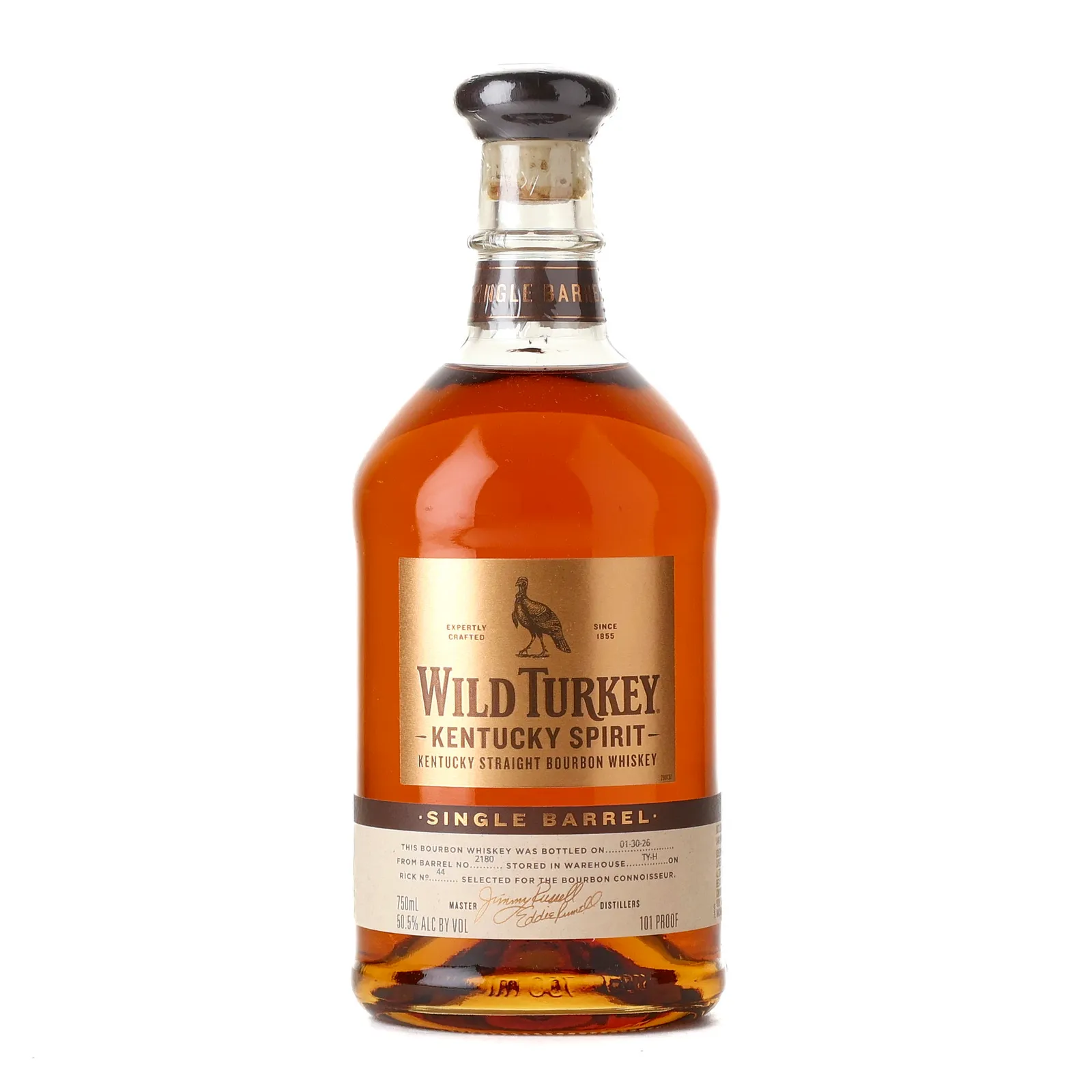 Wild Turkey Kentucky Spirit Single Barrel, Bourbon Cask, Cask #2180, 2026, 50.5% whisky bottle