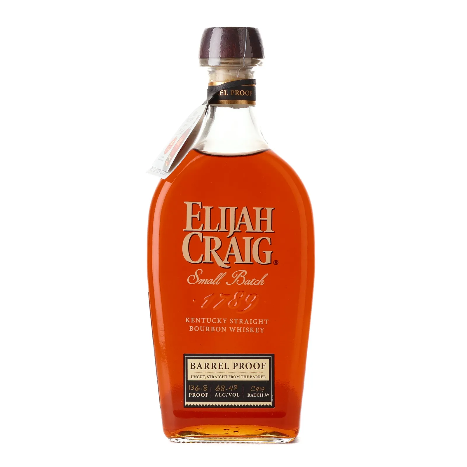 Elijah Craig Barrel Proof 12 Year Old, Batch No. C919, 2019, 68.4% whisky bottle