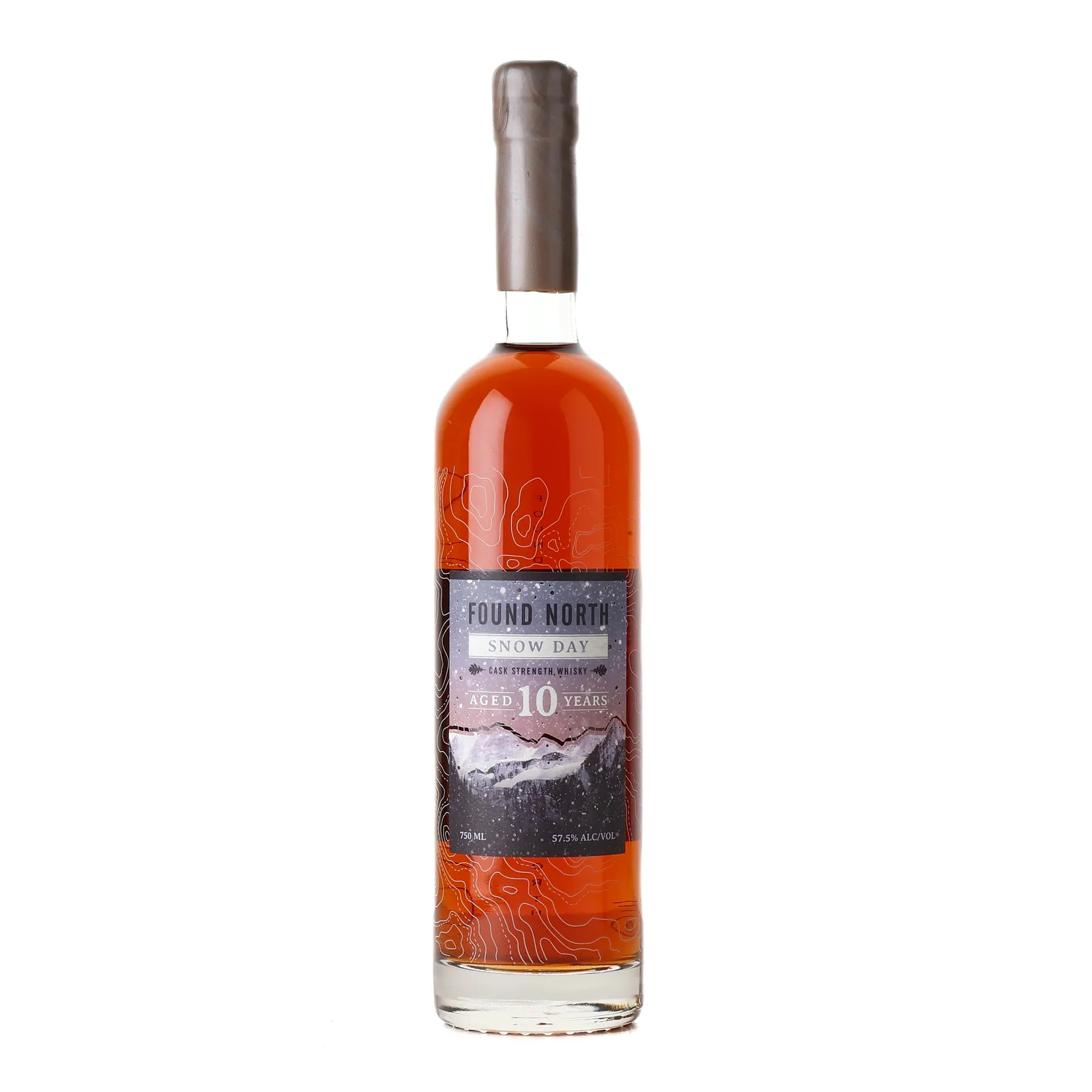 Found North Snow Day 10 Year Cask Strength Canadian Whisky, Port & New Oak Cask, 2025, 57.5% whisky bottle