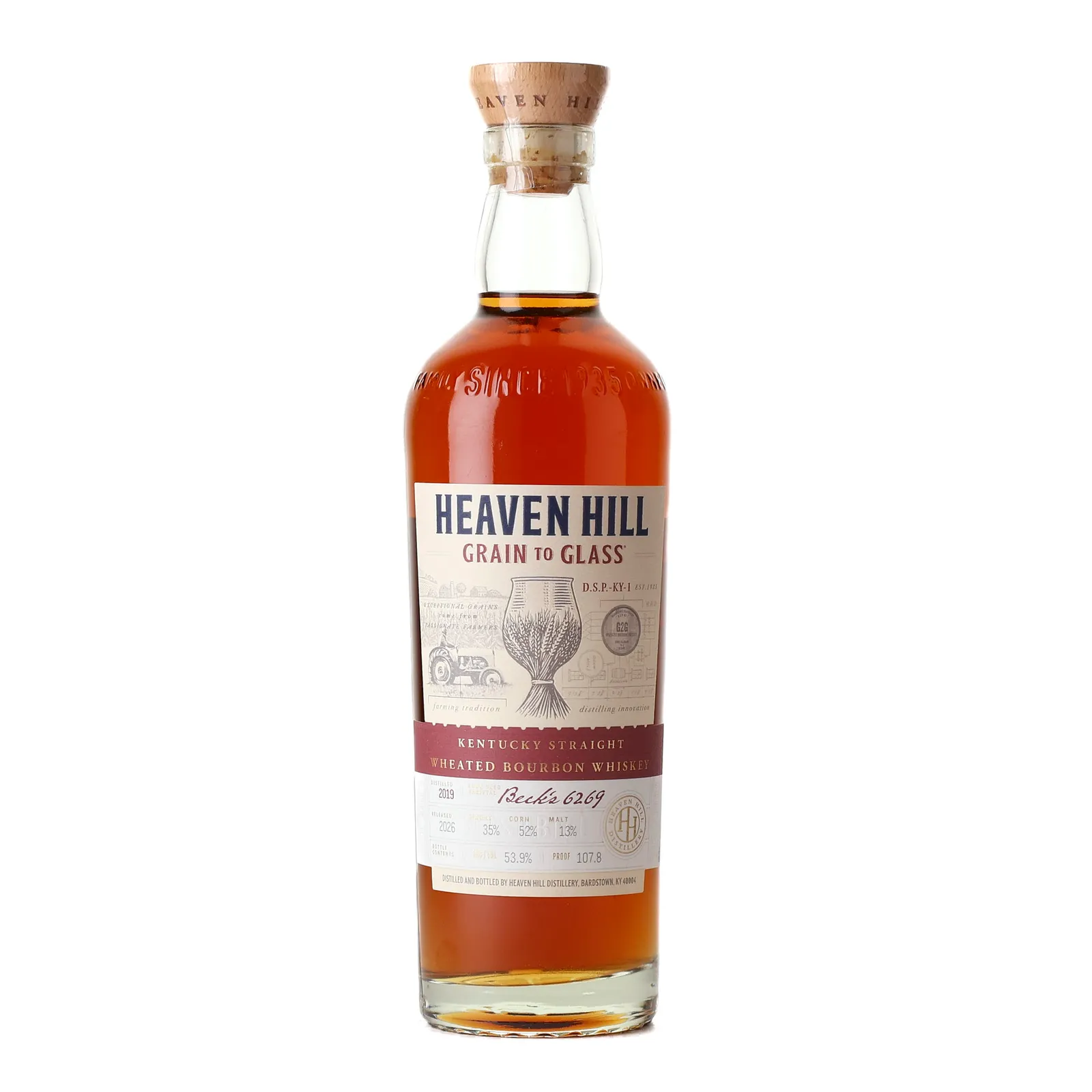 Heaven Hill Grain to Glass Wheated Bourbon 6 Year Old, 2026, 53.9% whisky bottle