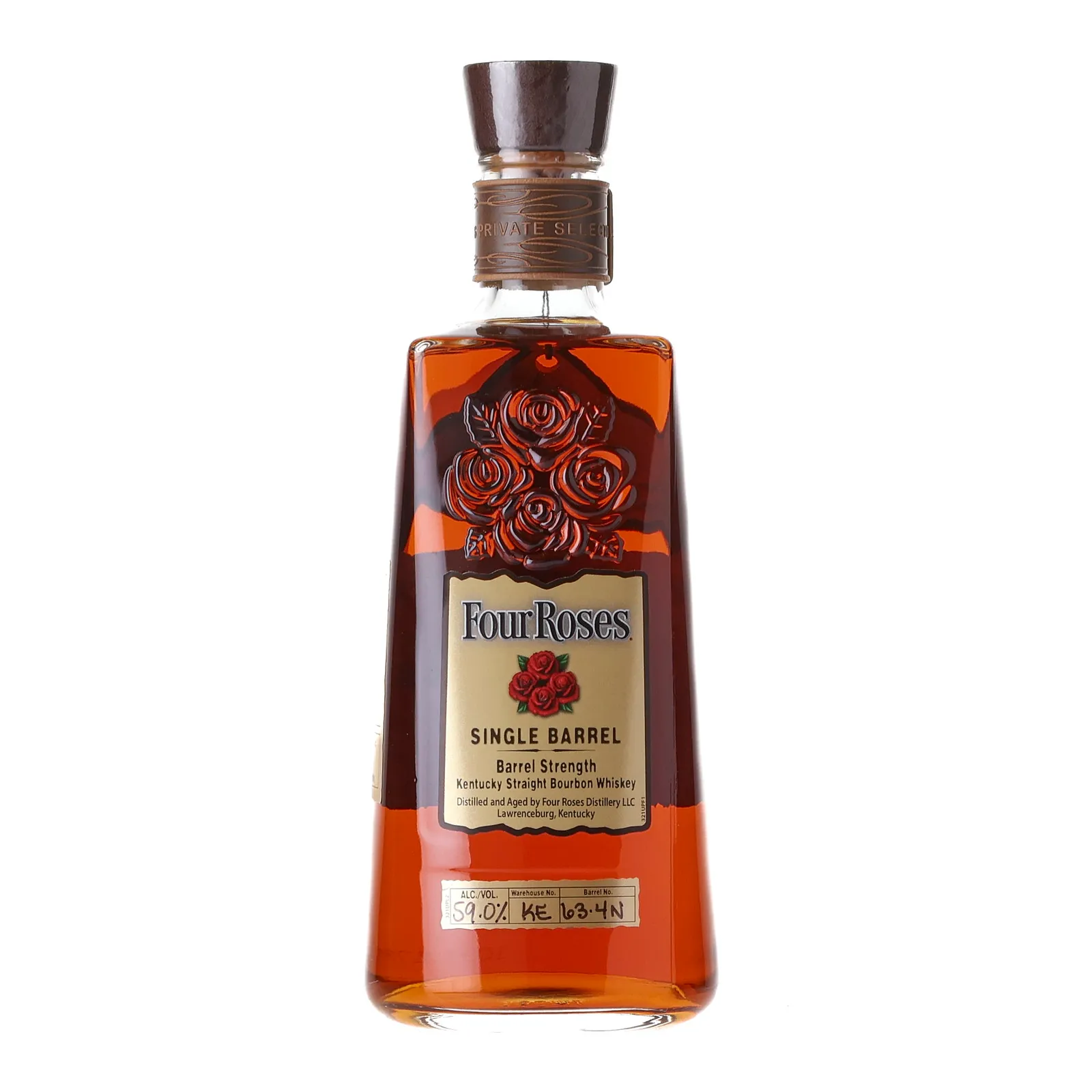 Four Roses Barrel Strength Single Barrel 9 Year Old, Batch No. KE 63-4N, 2020, 59% whisky bottle