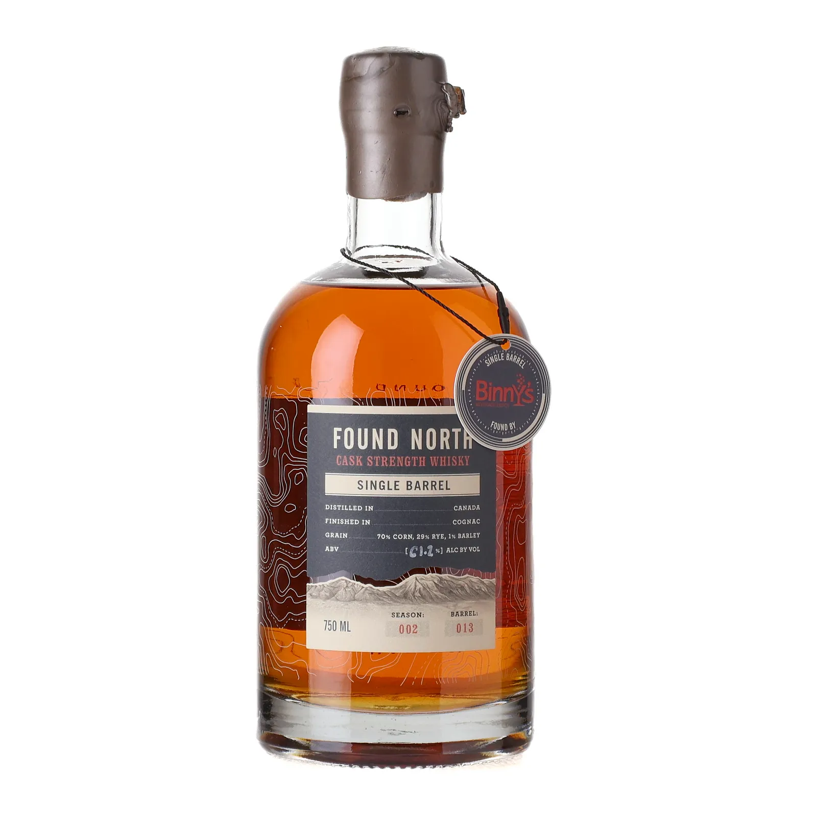 Found North Single Barrel Cask Strength 12 Year Old, Cognac Cask, Cask #013, Season 002, 2023, 61.2% whisky bottle