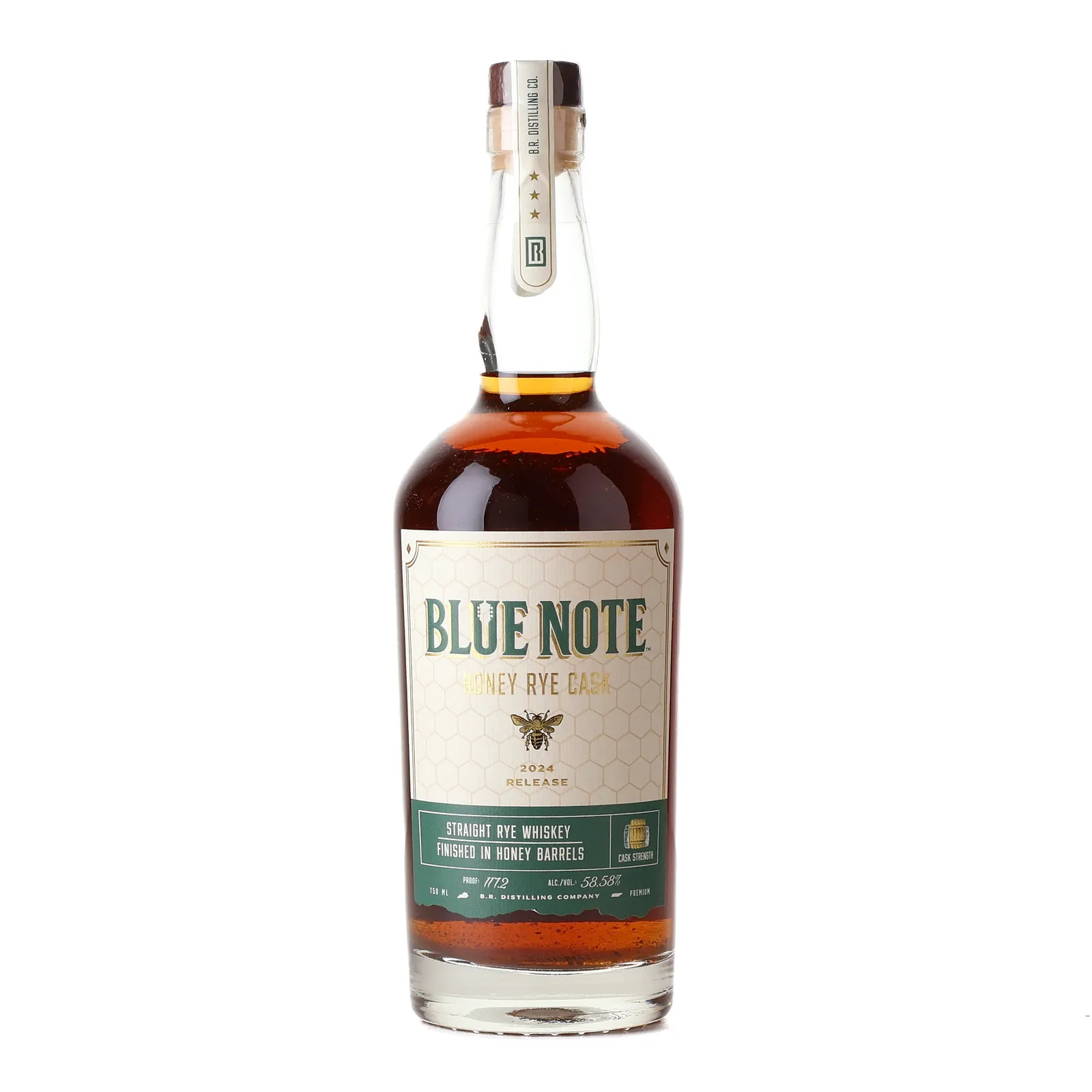 Blue Note 'Honey Cask' Rye (2024) 3 Year Old, Honey Cask, 2024, 58.6% whisky bottle