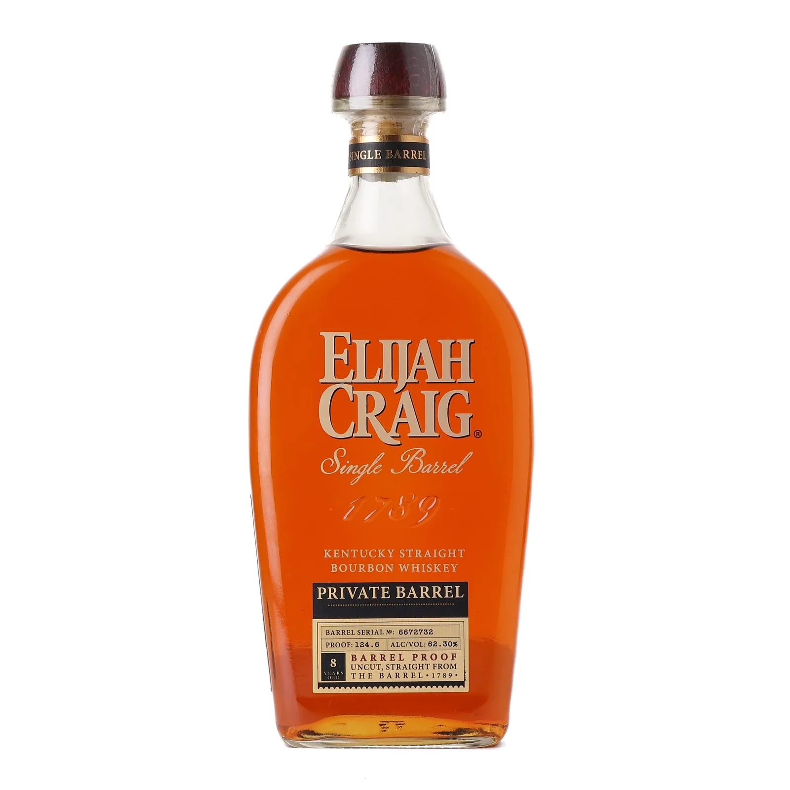 Elijah Craig Private Barrel Barrel Proof 8 Year Old, Cask #6672732, 62.3% whisky bottle