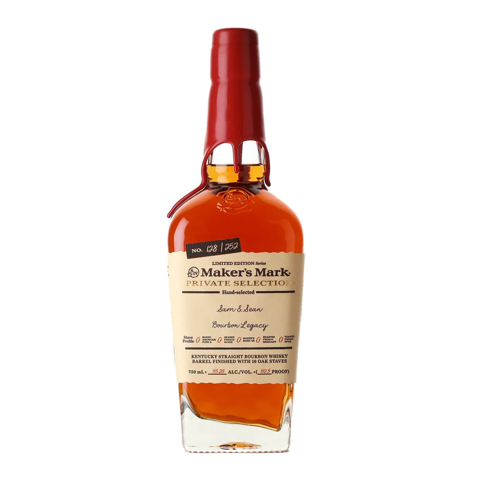 Maker's Mark Bourbon Legacy Private Selection, 55.25% whisky bottle
