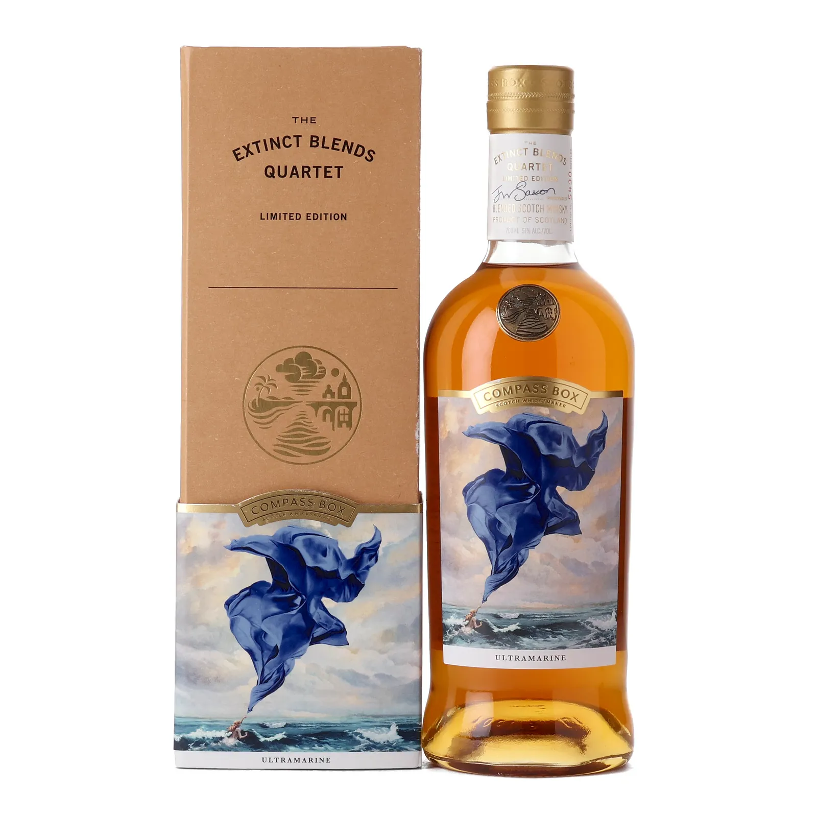 Compass Box The Extinct Blends Quartet Ultramarine, Various Cask, Compass Box, 51% whisky bottle