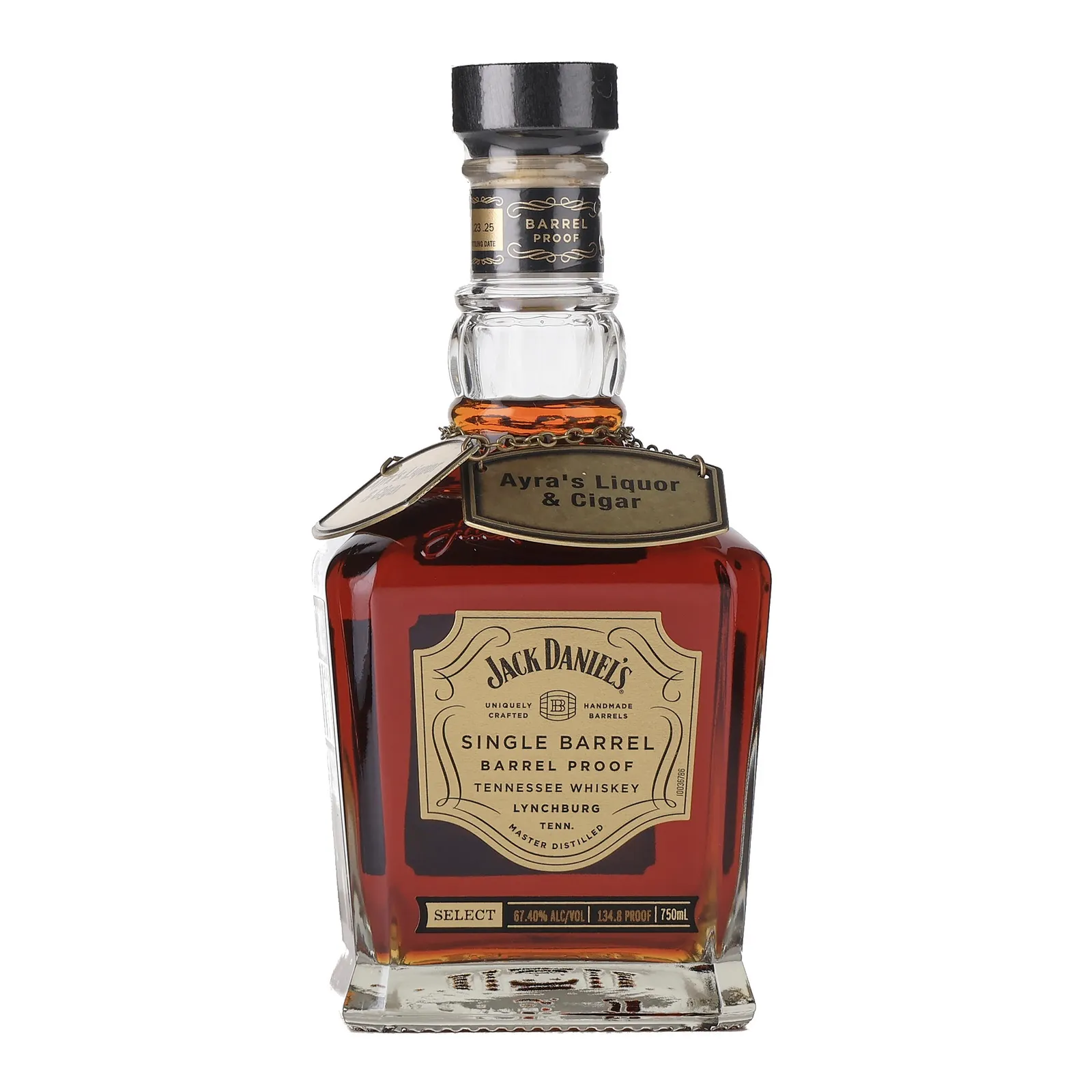 Jack Daniel's Single Barrel Barrel Proof 'Ayra's Liquor & Cigar', Cask #24-24211, 2025, 67.4% whisky bottle