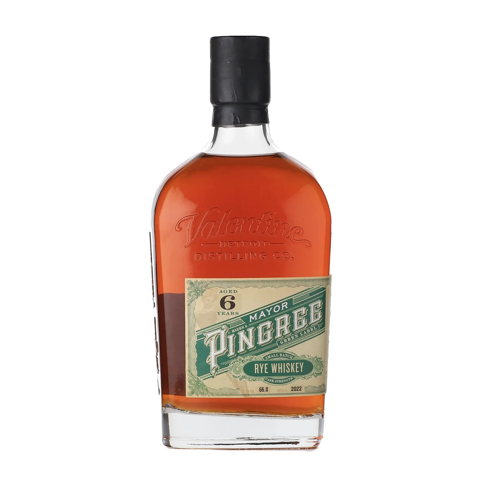 Mayor Pingree Green Label Small Batch No. Cask Strength 6 Year Old, 2022, 66% whisky bottle