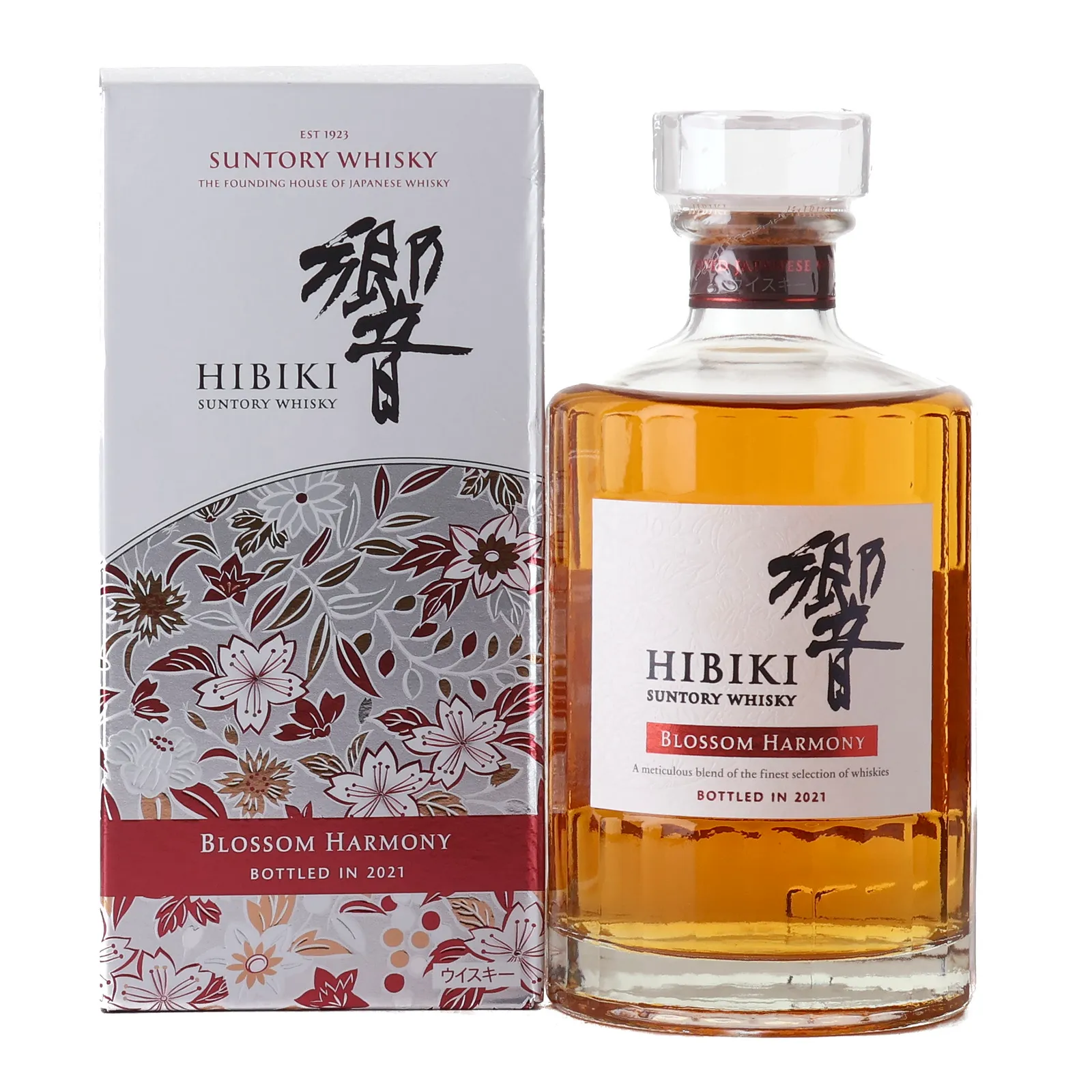 Hibiki Blossom Harmony 2021, Sakura Wood Cask, 2021, 43% whisky bottle