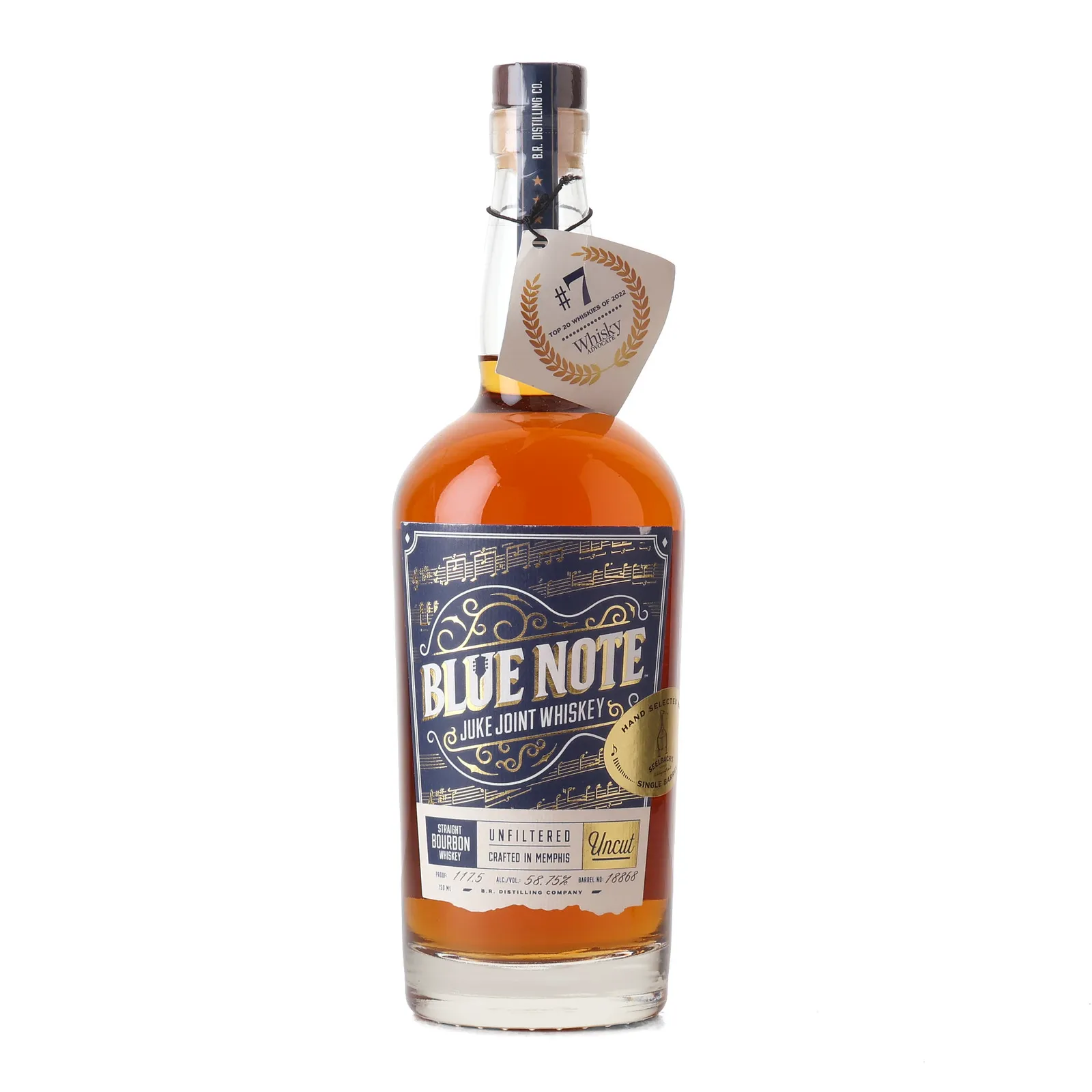 Blue Note Juke Joint Whiskey Uncut 4 Year Old, Cask #18868, 58.75% whisky bottle