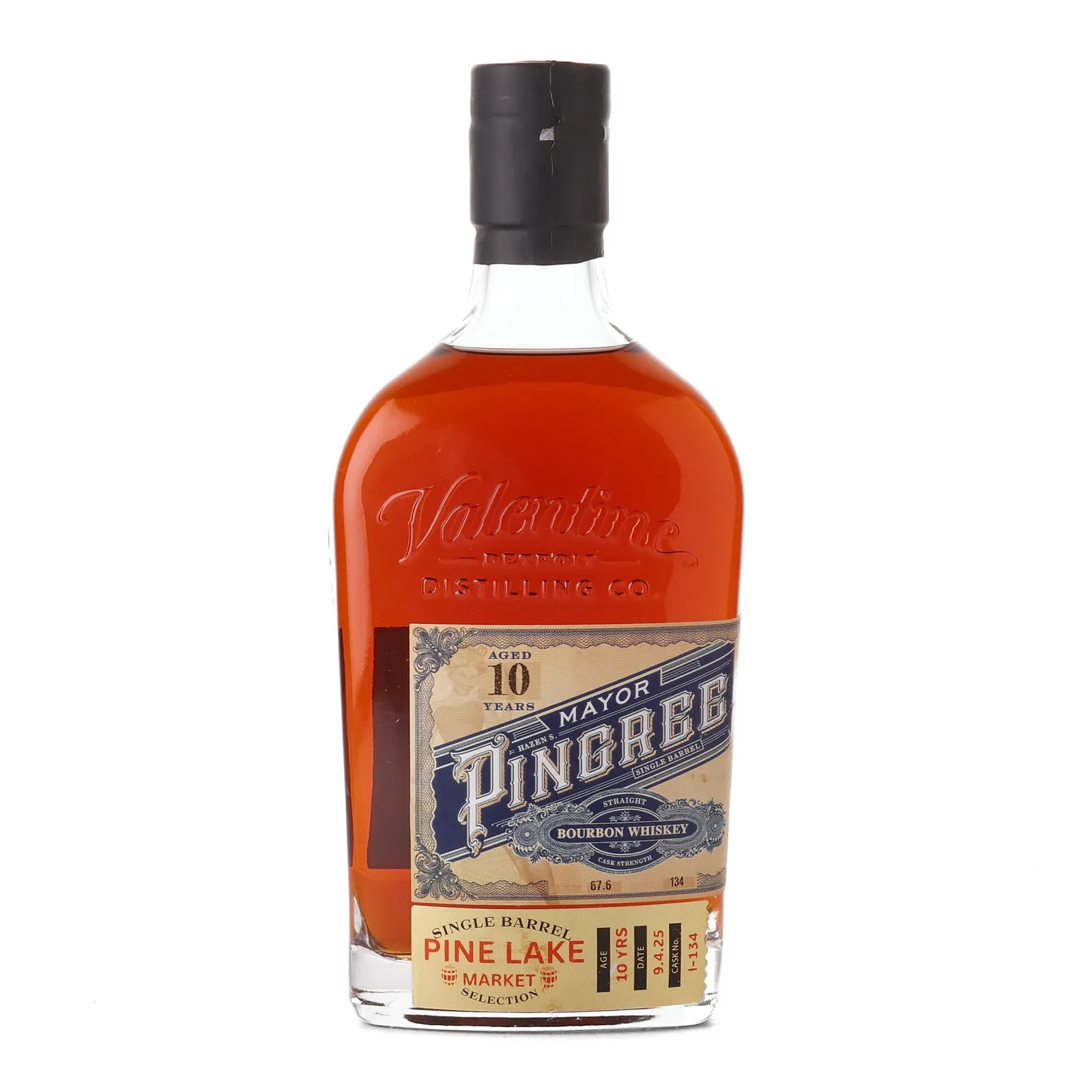 Mayor Pingree Pine Lake Market Selection 10 Year Old, Cask #1-134, 2025, 67.6% whisky bottle
