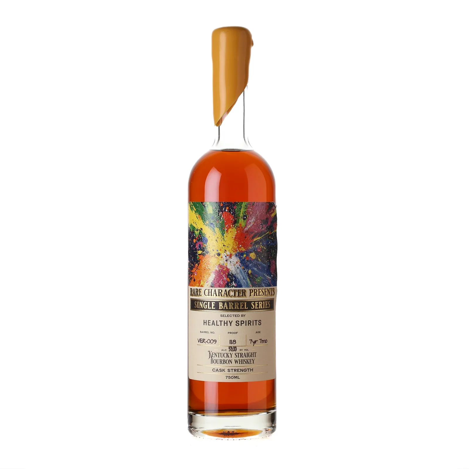 Rare Character Single Barrel Series Healthy Spirits 7 Year Old, New Charred Oak Cask, Cask #VER-009, 2025, 59% whisky bottle