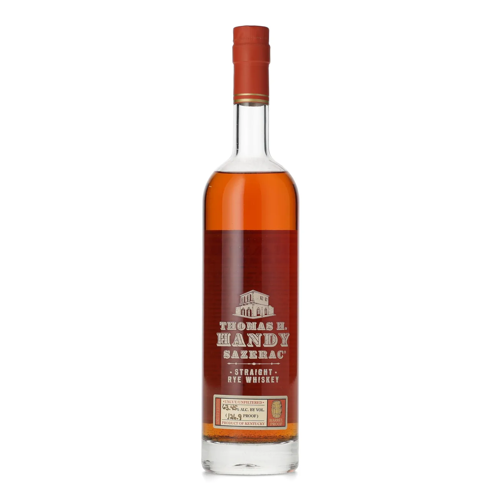 Thomas H. Handy Sazerac Rye 6 Year Old, New Charred American Oak Cask, 2015, 63.5% whisky bottle