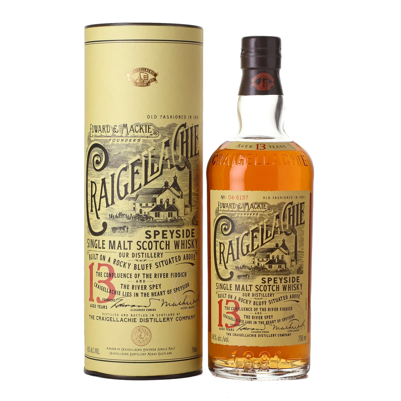 Craigellachie 13 Year Old 75cl, Ex-Bourbon & Ex-Sherry Cask, 2014, 46% whisky bottle