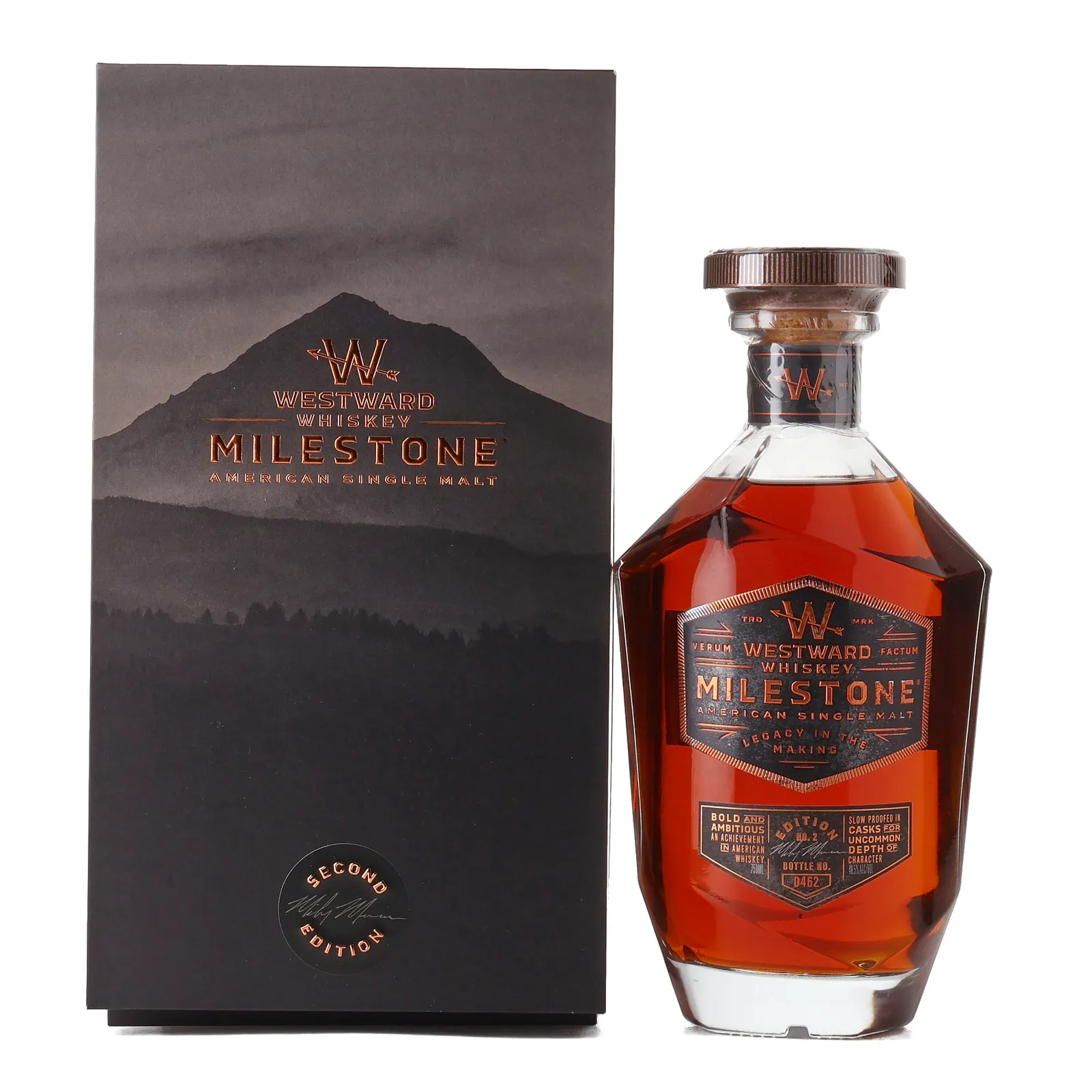 Westward Milestone: Second Edition American Single Malt, 48.5% whisky bottle
