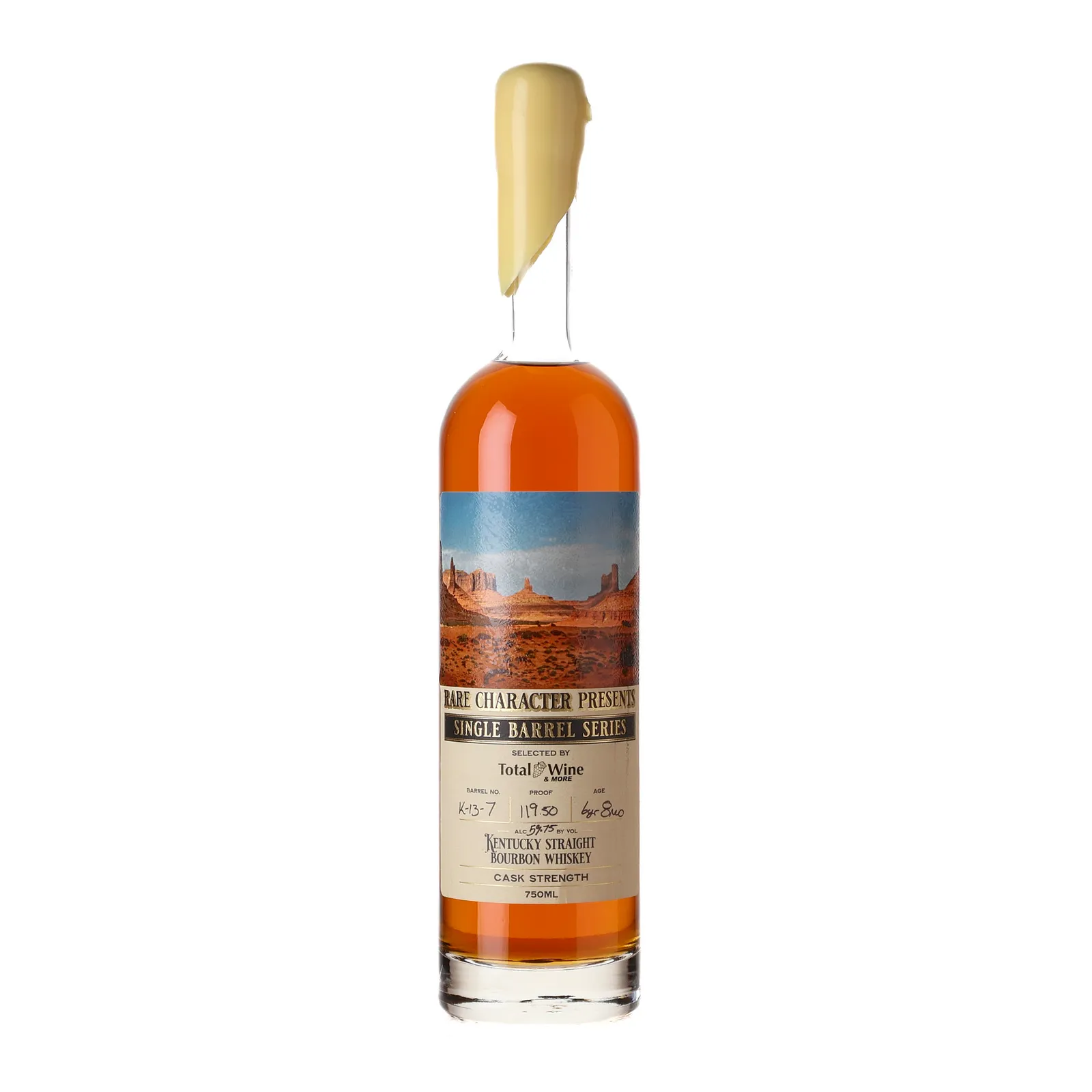Rare Character Single Barrel Series Total Wine Private Barrel Selection 6 Year Old, New Charred Oak Cask, Cask #K13-7, 2017, Rare Character, 59.8% whisky bottle