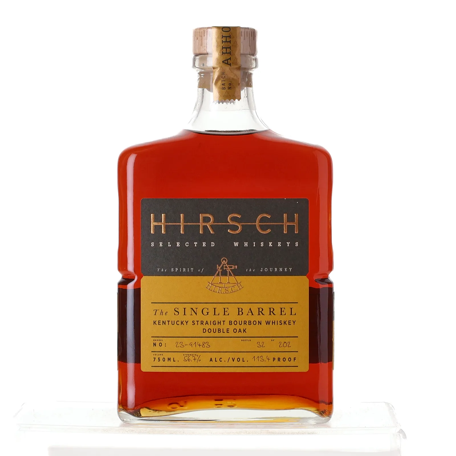 Hirsch The Single Barrel Double Oak 7 Year Old, American Oak Cask, Cask #23-91483, 2023, 56.7% whisky bottle