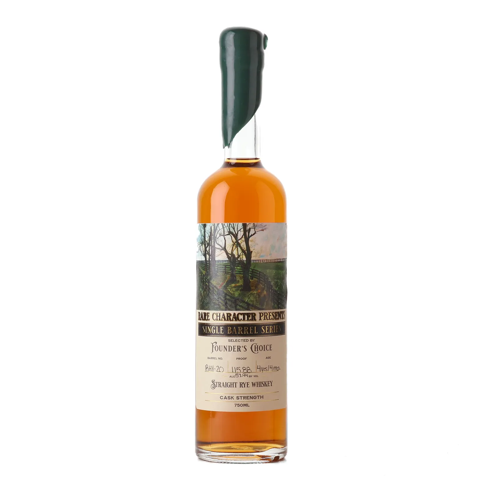 Rare Character Single Barrel Series Founder's Choice 4 Year Old, New Charred Oak Cask, Cask #RHY-20, 2017, Rare Character, 57.9% whisky bottle