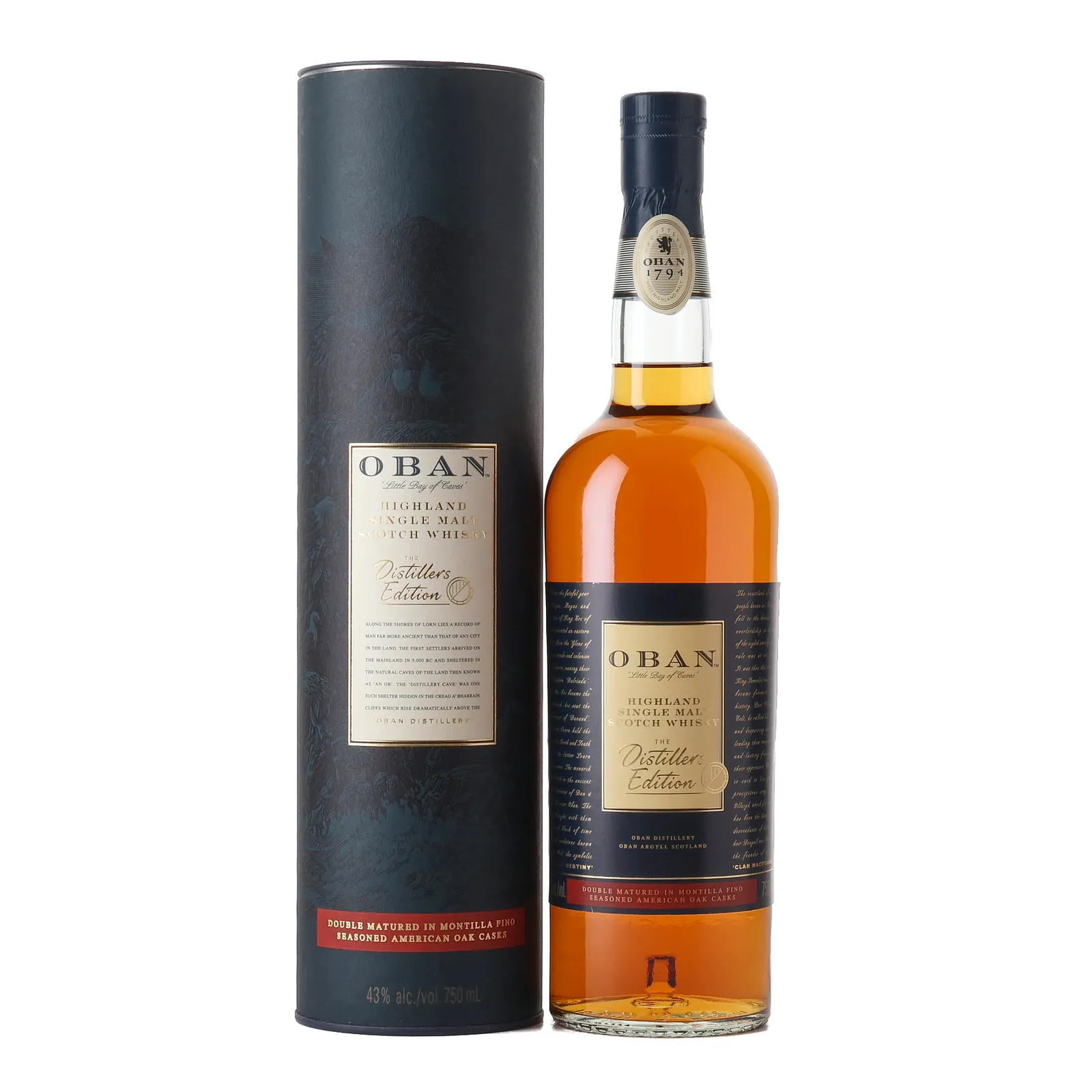 Oban Distillers Edition, Montilla Fino Cask, 43% whisky bottle