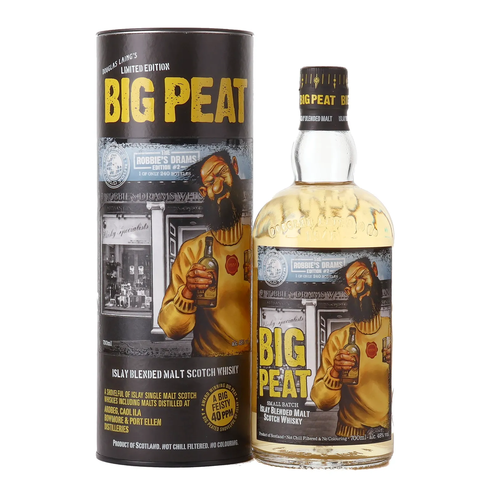 Douglas Laing Big Peat The Robbie's Drams, Edition No. 2, Douglas Laing, 48% whisky bottle