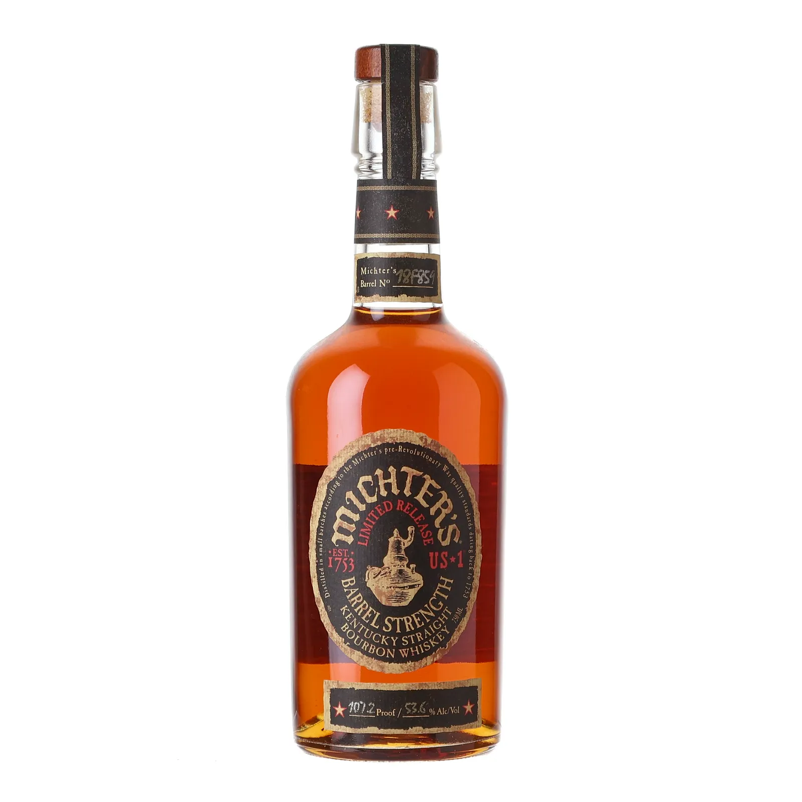 Michter's US*1 Barrel Strength Kentucky Straight Bourbon, Cask #18F859, 2018, 53.6% whisky bottle