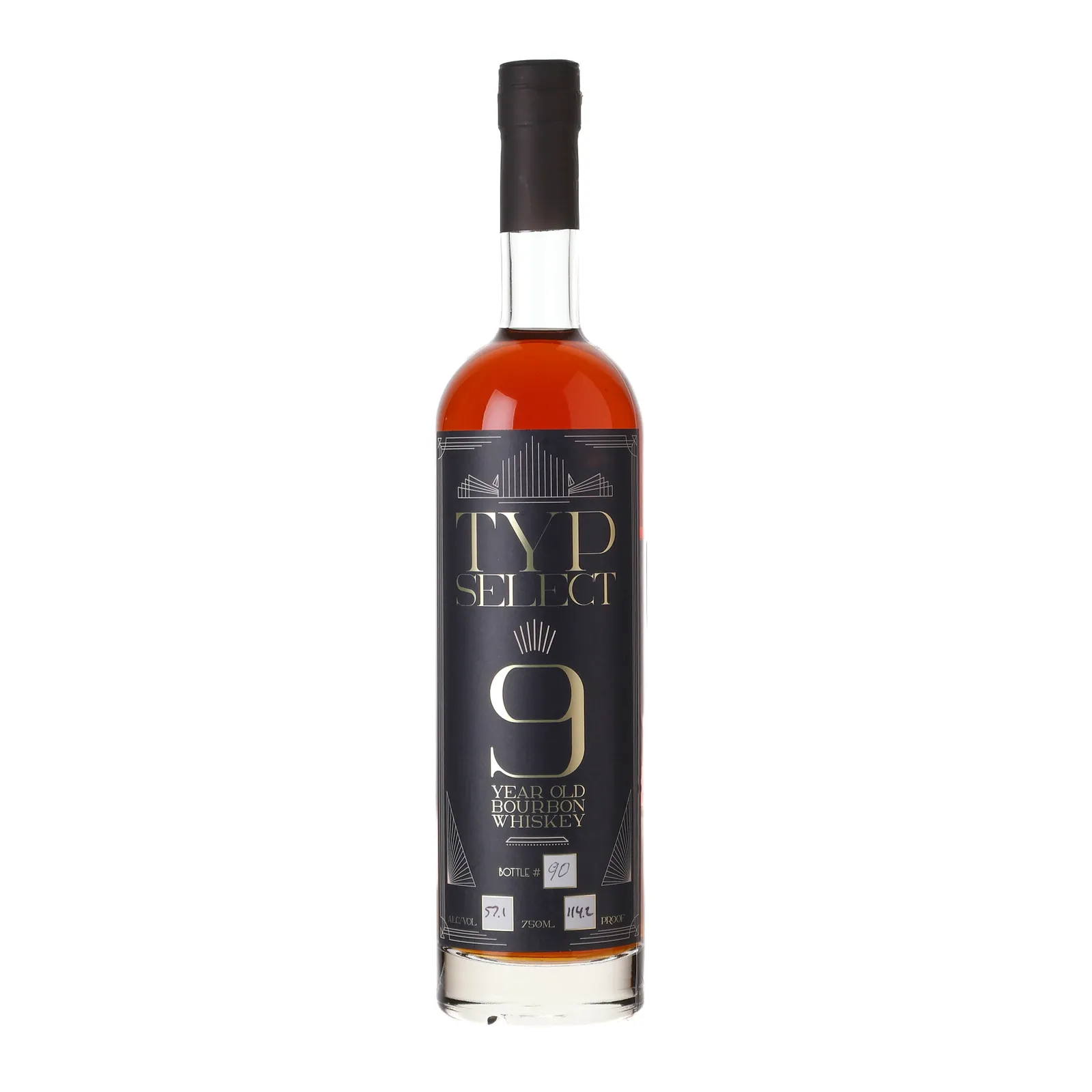TYP Select 9 Year Bourbon, New Charred Oak Cask, 57.1% whisky bottle