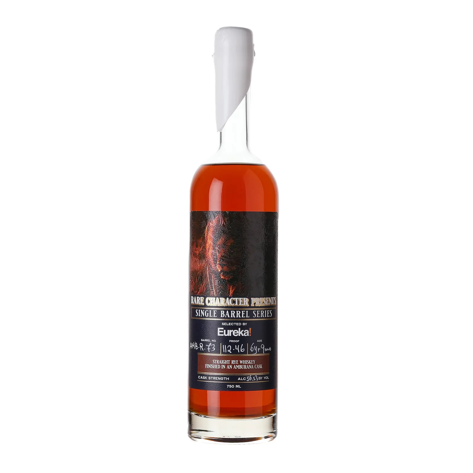 Rare Character Single Barrel Series AMB Rye Eureka! Private Barrel Selection 6 Year Old, Amburana Cask, Cask #AMB-R-43, 2023, 56.2% whisky bottle