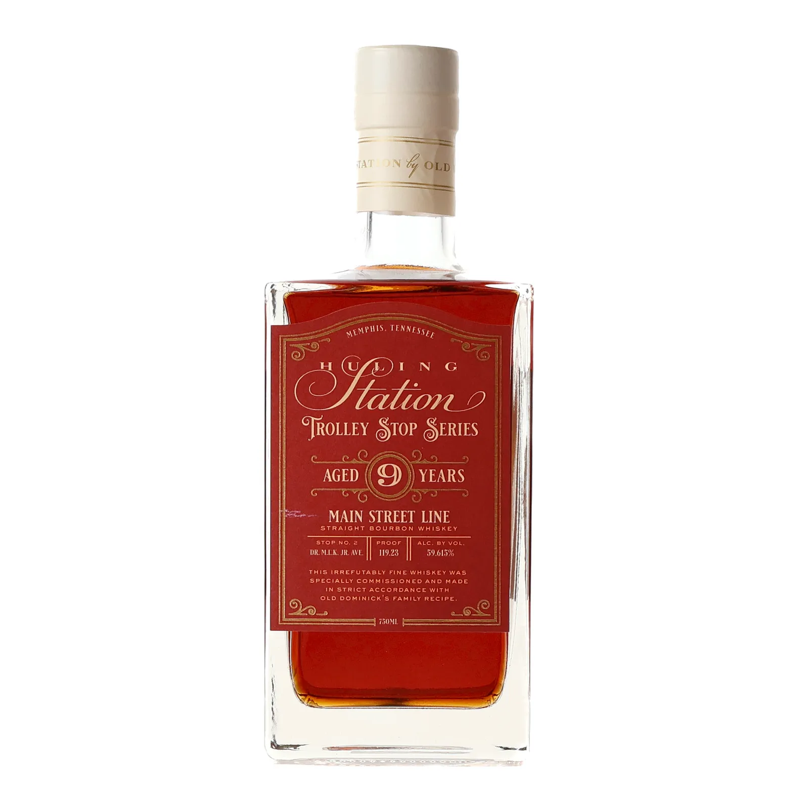 Huling Station Trolley Stop Series: Main Street Line 9 Year Old, Stop No. 2, 59.615% whisky bottle
