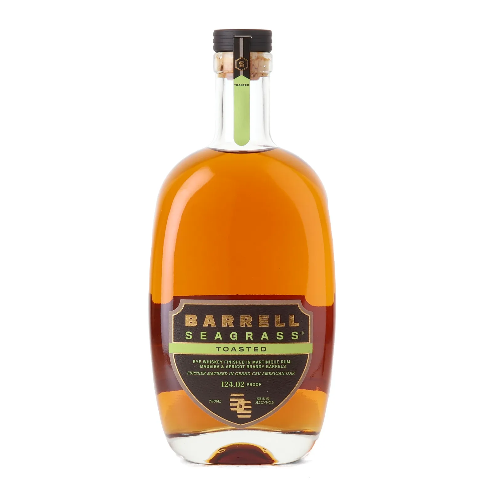 Barrell Craft Spirits Seagrass Toasted Rye, Martinique Rum, Madeira, Apricot Brandy & Toasted American Oak Cask, 62.01% whisky bottle
