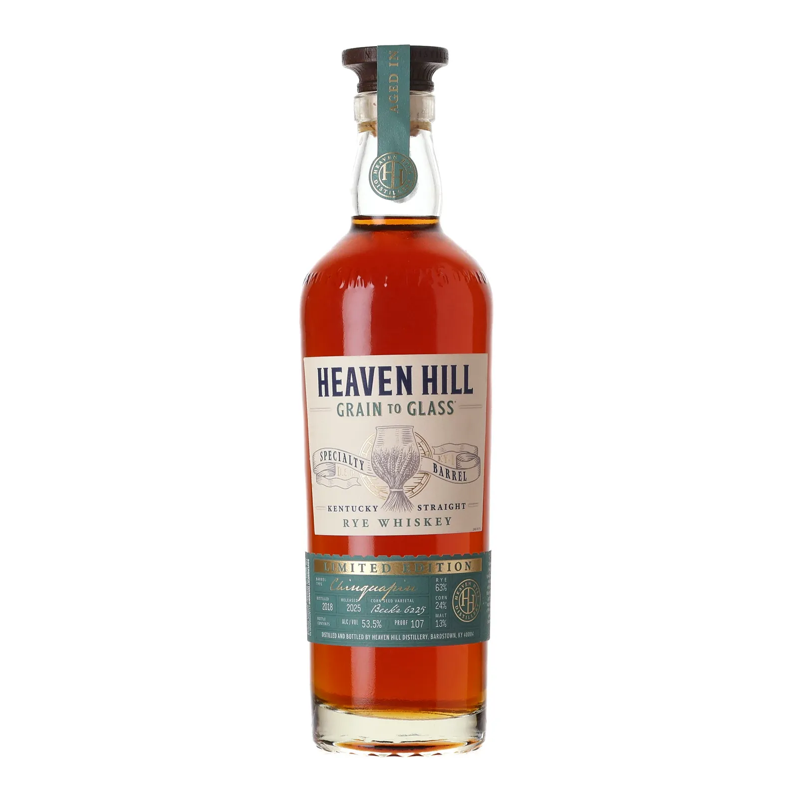 Heaven Hill Grain to Glass Specialty Barrel Series Chinquapin Oak 7 Year Old, Chinquapin Oak Cask, 2025, 53.5% whisky bottle