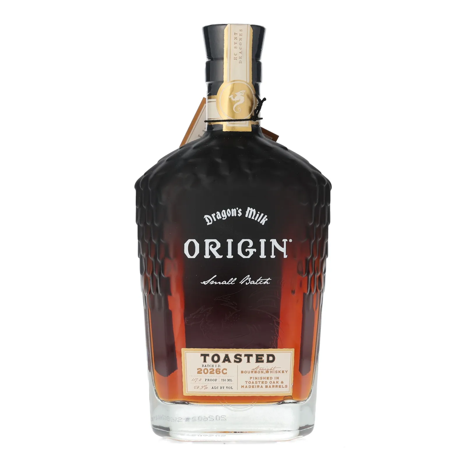 Dragon's Milk Origin Toasted Barrel 5 Year Old, Madeira & Toasted Oak Cask, Batch No. 2026C, 58.9% whisky bottle