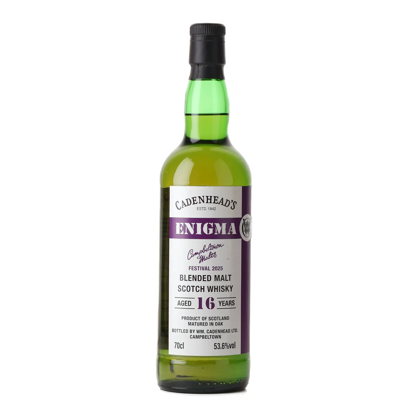 Cadenhead's Enigma 16 Year Old, Bourbon Cask, Batch No. BM.4.A., 2008, Cadenhead's, 53.6% whisky bottle