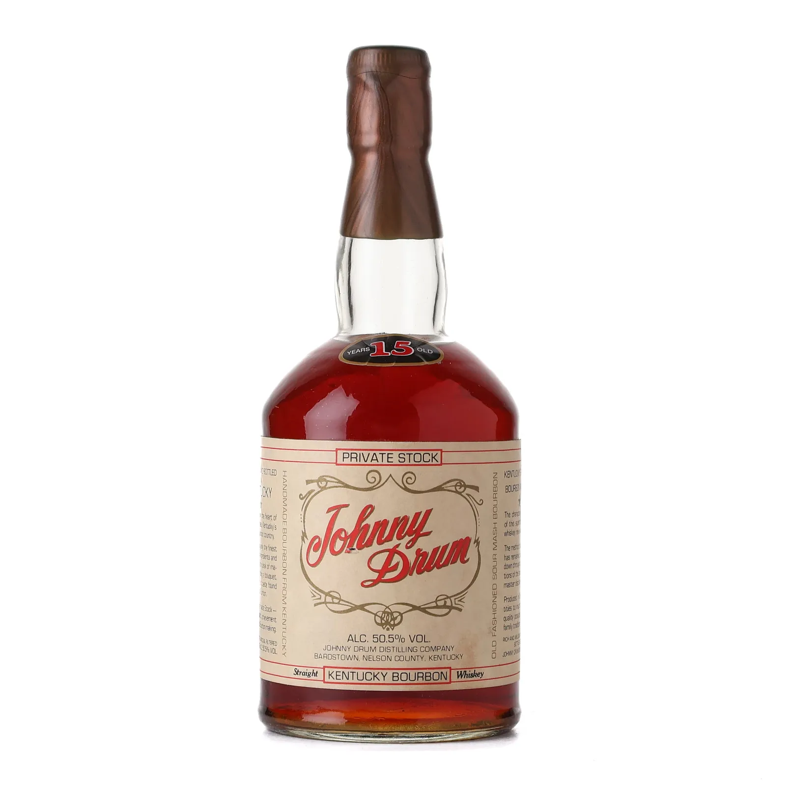 Johnny Drum Private Stock 15 Year Old, 50.5% whisky bottle