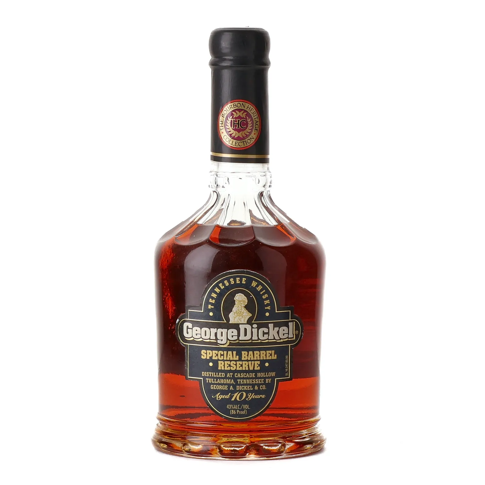 George Dickel Special Barrel Reserve 10 Year Old (Bourbon Heritage Collection), 43% whisky bottle