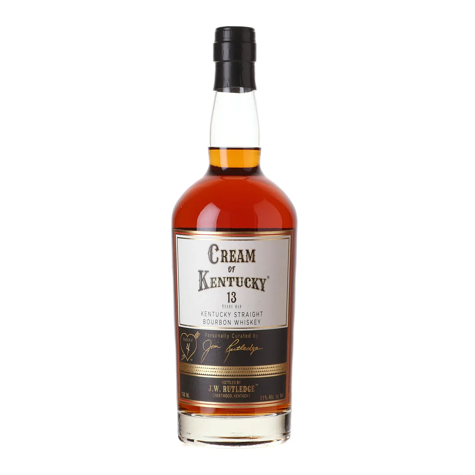 Cream of Kentucky 13 Year Old, Batch No. 4, 51% whisky bottle